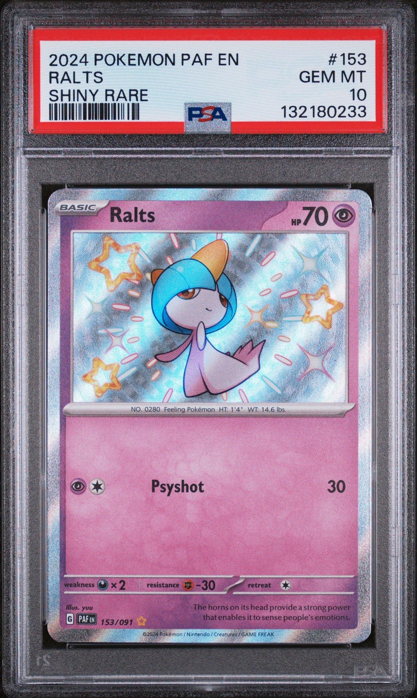 pokemon card ralts {069/193}Ralts (Energy Mirror) Near Mint? 2024 Pokemon Paf En-paldean Fates