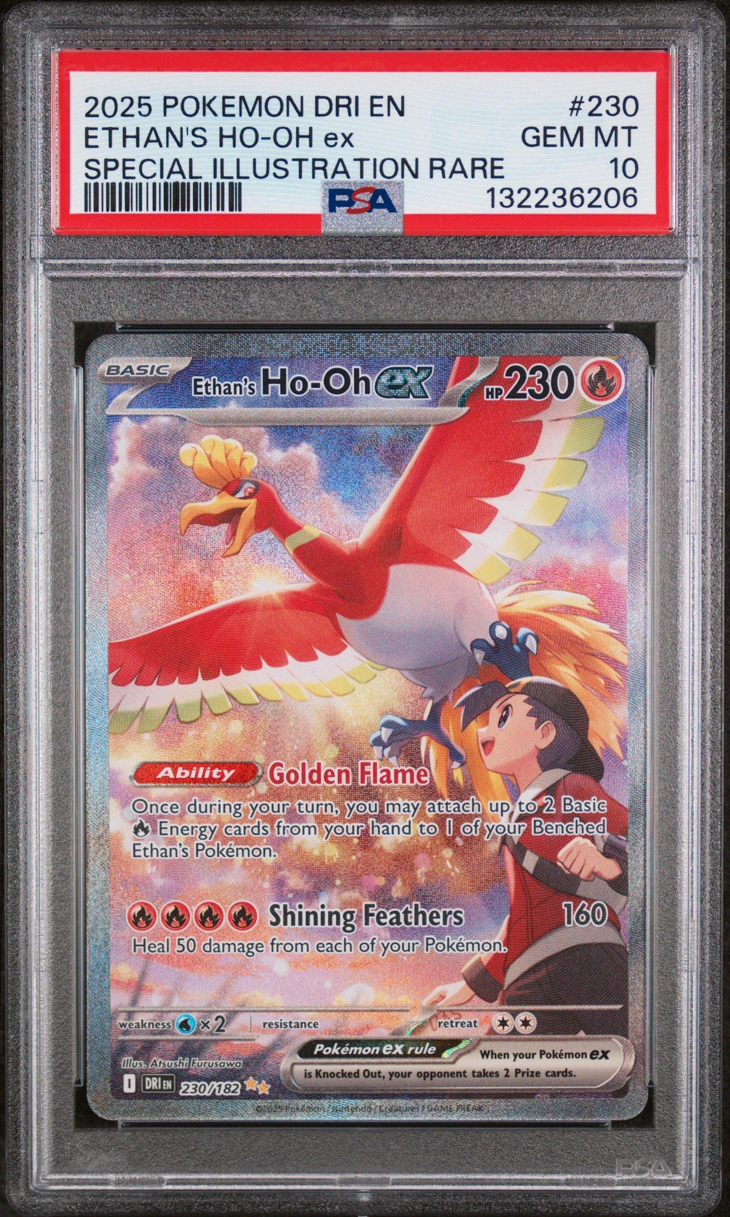 2025 Pokemon Dri En-destined Rivals 230 Ethan's Ho-oh Ex Special