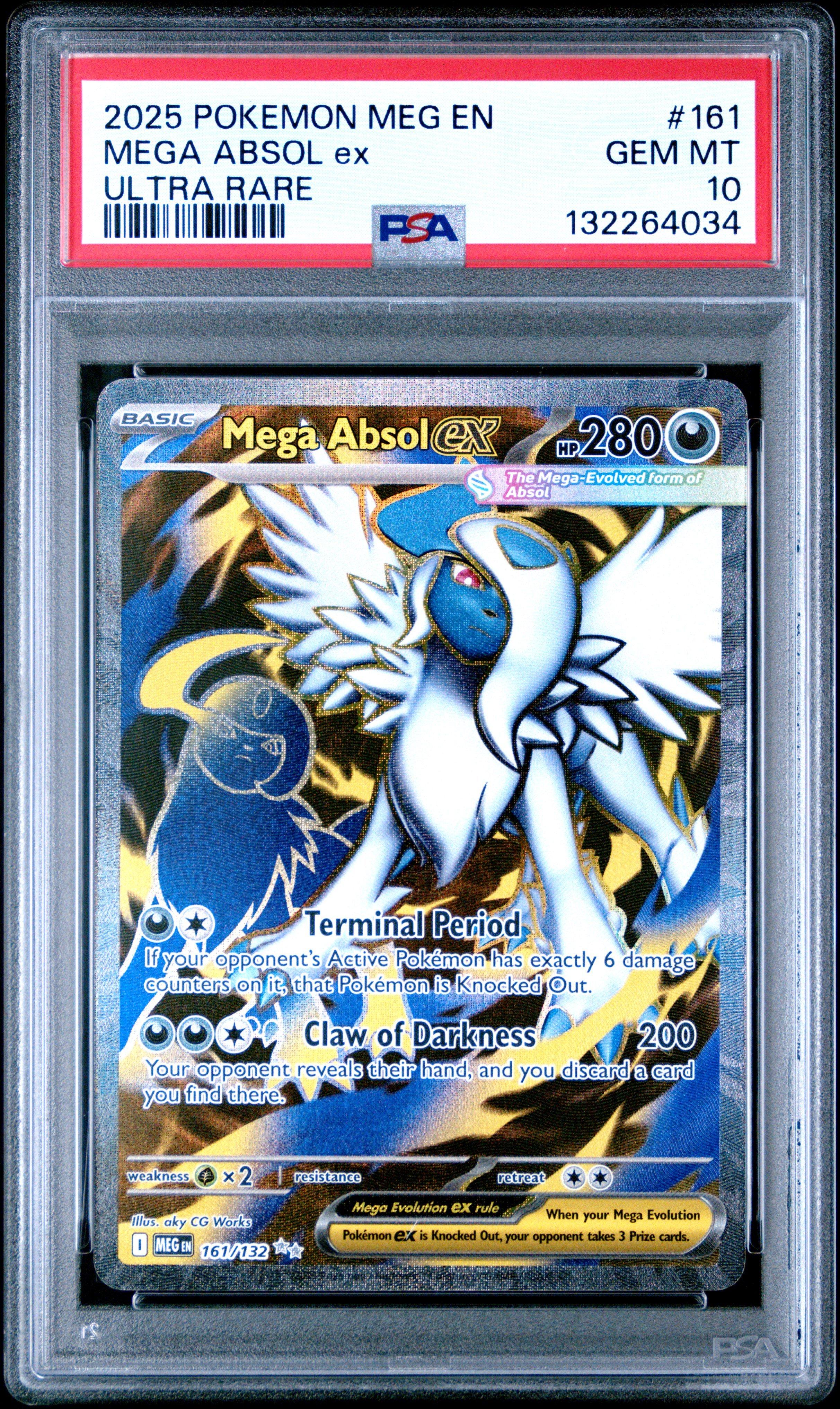 2025 Pokemon Meg En-mega Evolution 161 Mega Absol Ex Ultra Rare