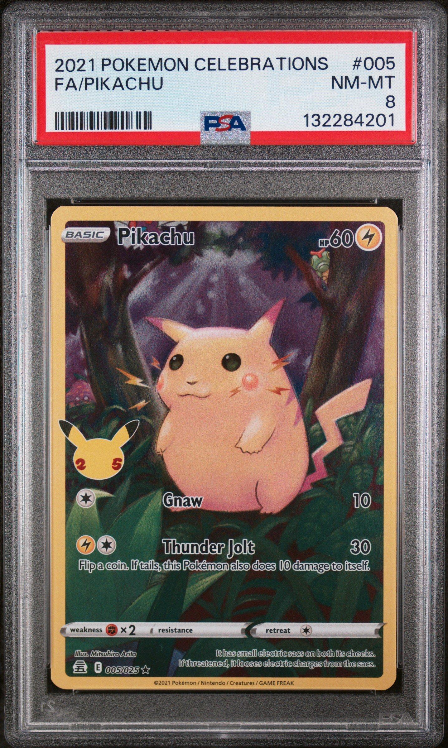 【PSA8】ピカチュウ 005/025 Celebrations NM-MT 2021 Pokemon Celebrations 005 Full Art/pikachu PSA 8 Graded Card