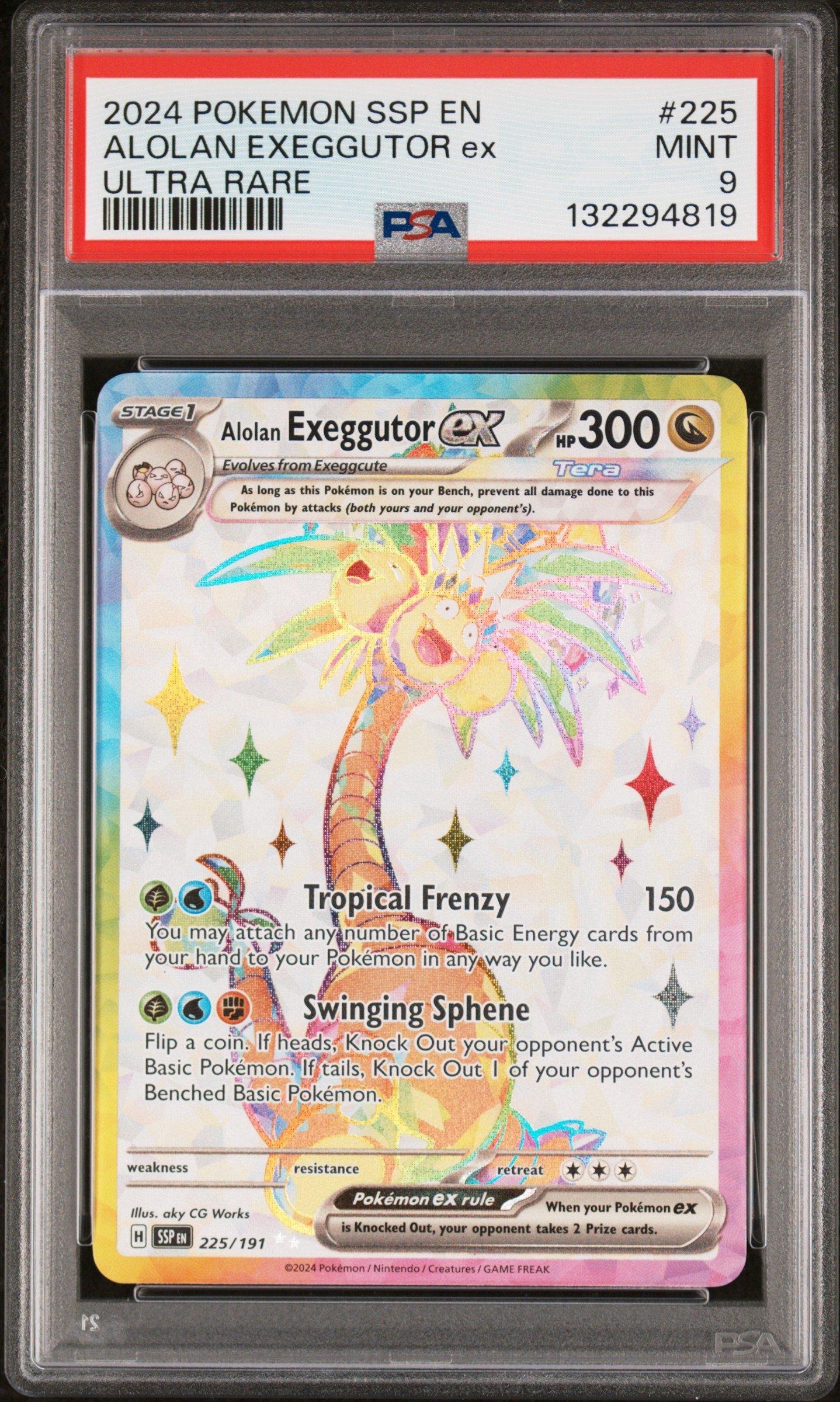 2024 Pokemon Ssp En-surging Sparks 225 Alolan Exeggutor Ex Ultra
