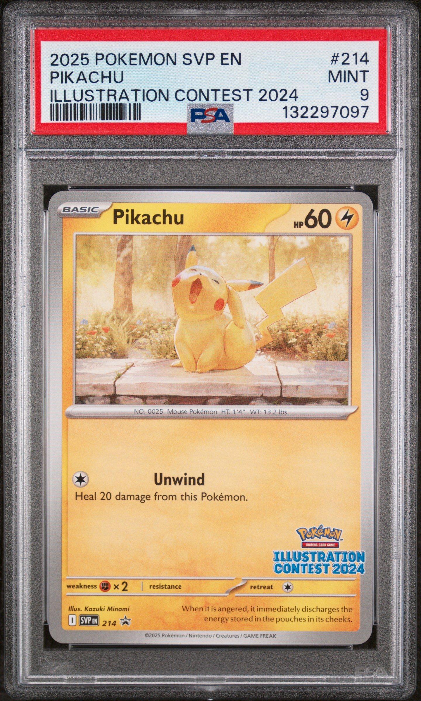 2025 Pokemon Svp En-sv Black Star Promo 214 Pikachu Illustration