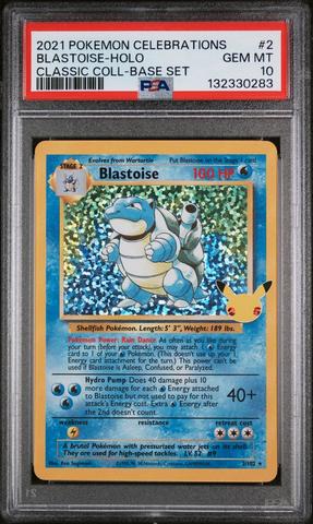 2021 Pokemon Celebrations Classic Collection 2 Blastoise-holo PSA