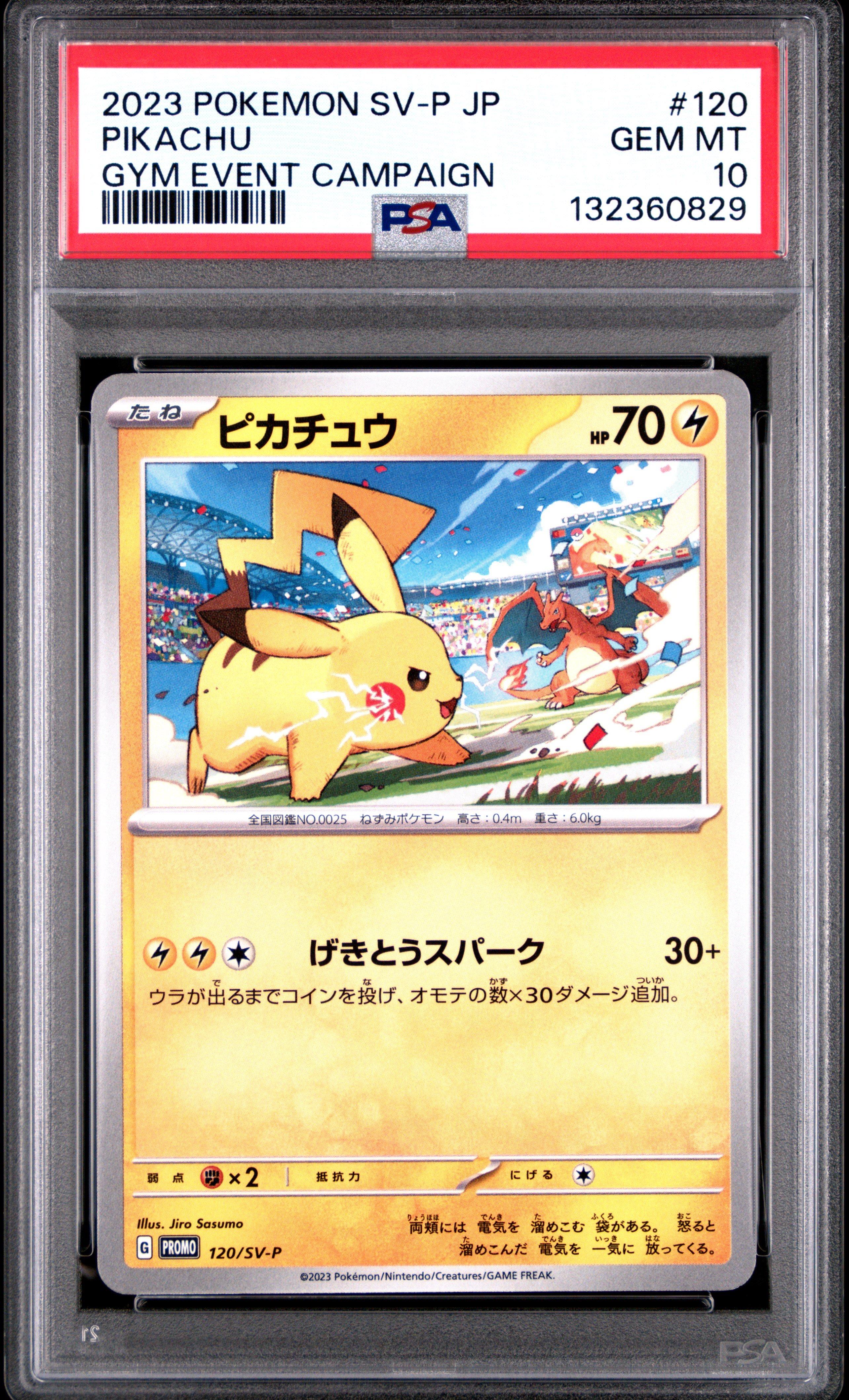 2023 Pokemon Japanese Sv-p Promo 120 Pikachu Gym Event Campaign