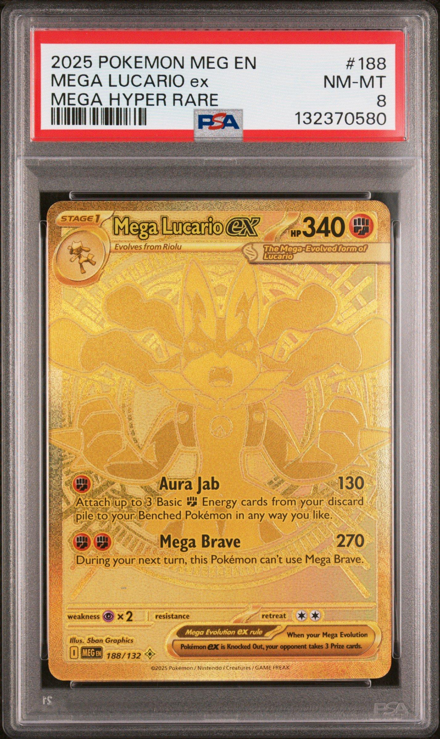 2025 Pokemon Meg En-mega Evolution 188 Mega Lucario Ex Mega Hyper