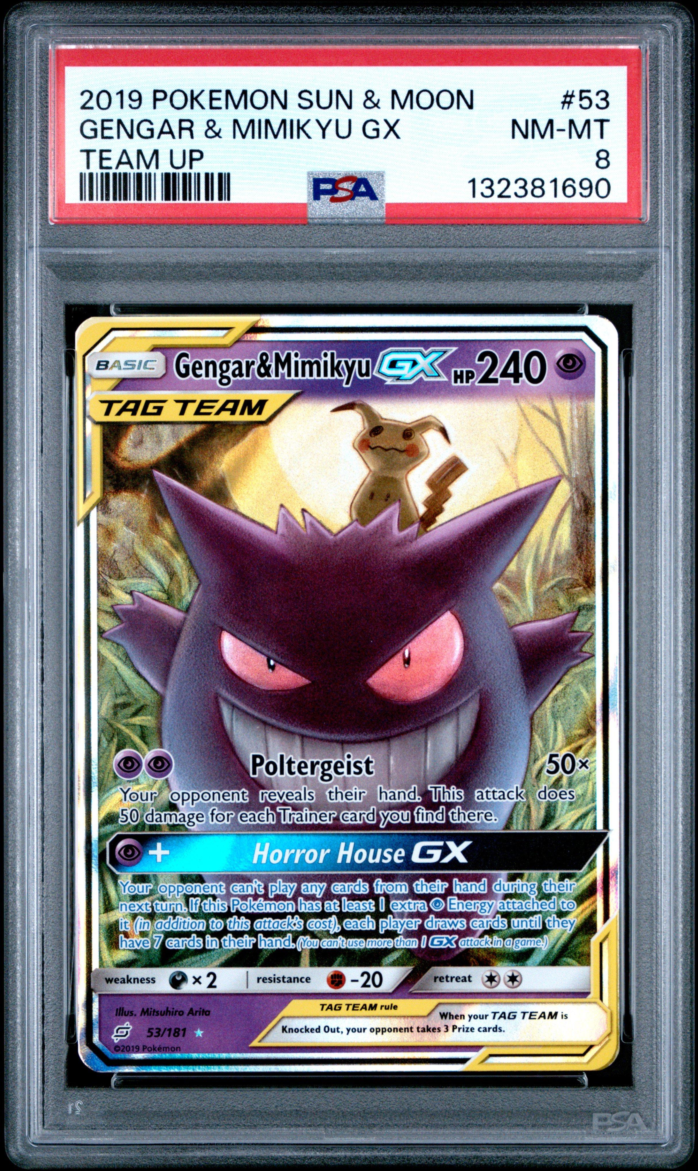 mimikyu gx pokemon card Pokemon Gengar & Mimikyu Gx Alternate Art 165/181 – Grail Collectibles AZ main image 1