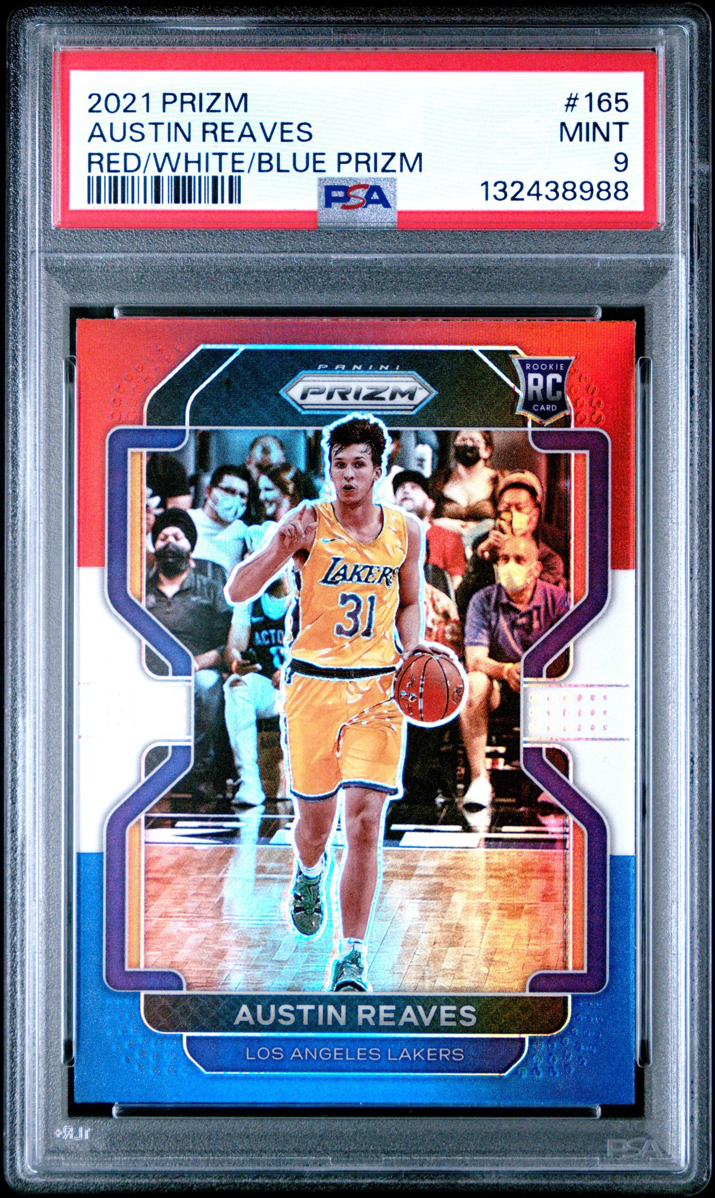 2021 Panini Prizm 165 Austin Reaves Red/white/blue Prizm PSA 9