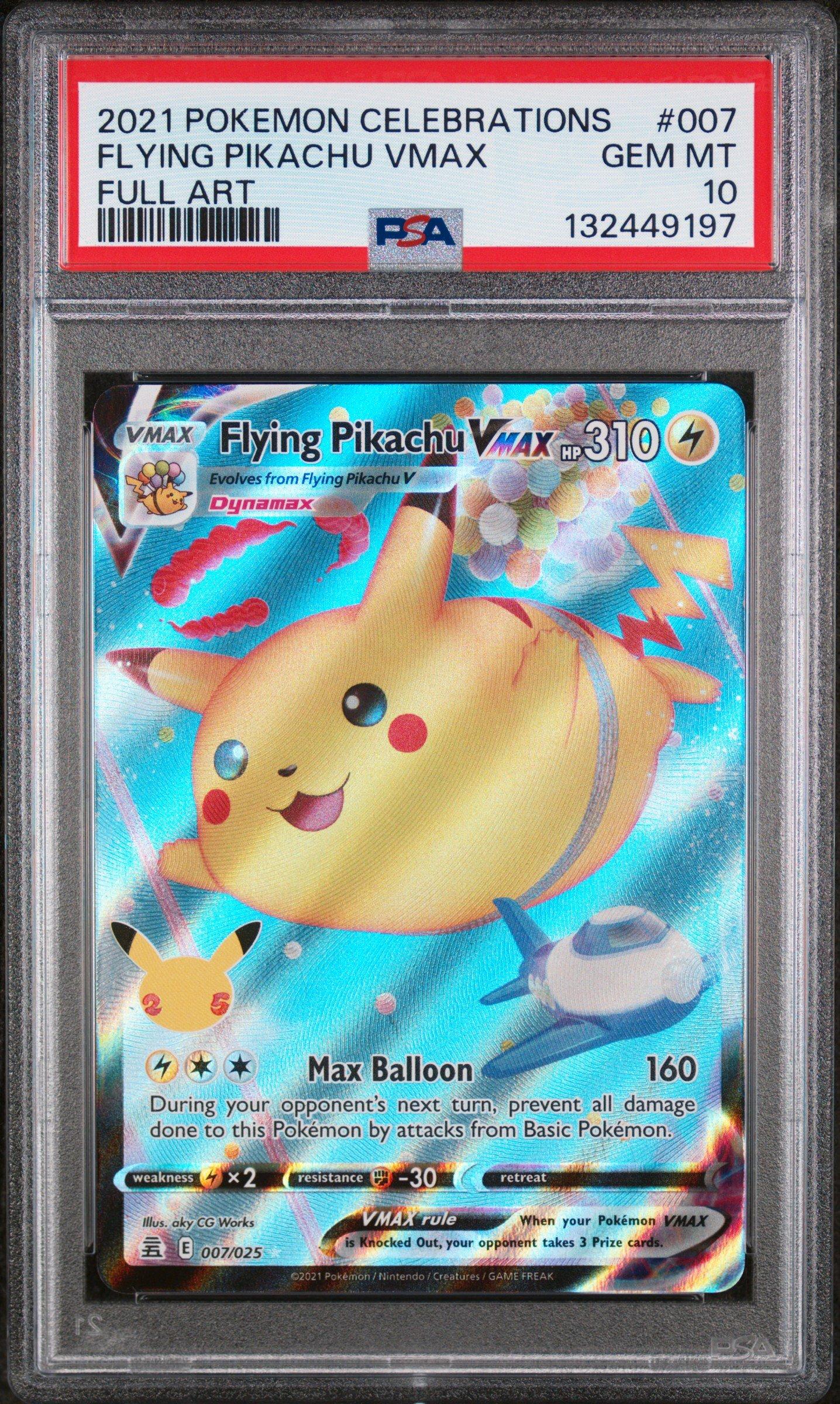 2021 Pokemon Celebrations 007 Full Art/flying Pikachu Vmax PSA 10