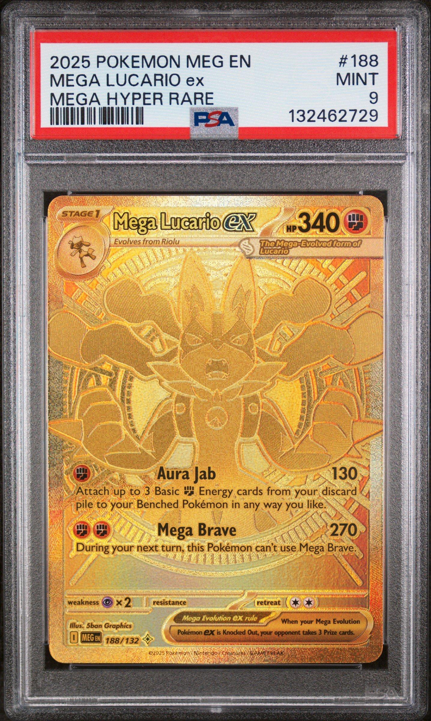 2025 Pokemon Meg En-mega Evolution 188 Mega Lucario Ex Mega Hyper
