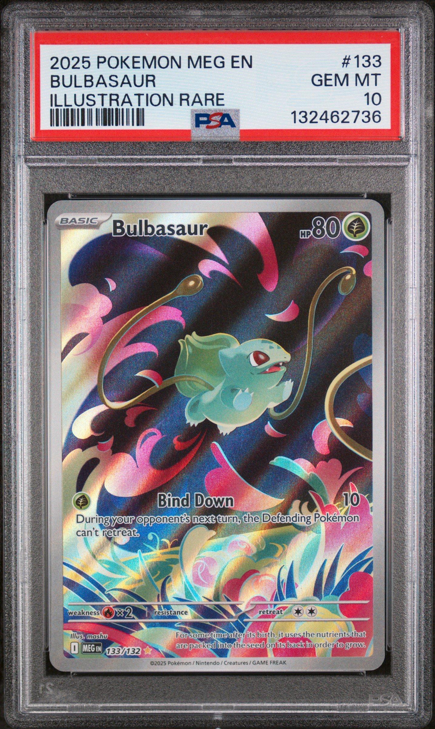 2025 Pokemon Meg En-mega Evolution 133 Bulbasaur Illustration Rare