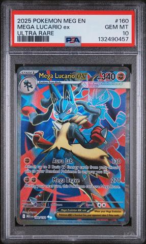 2025 Pokemon Meg En-mega Evolution 160 Mega Lucario Ex Ultra Rare