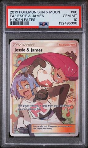 2019 Pokemon Sun & Moon Hidden Fates 68 Full Art/jessie & James