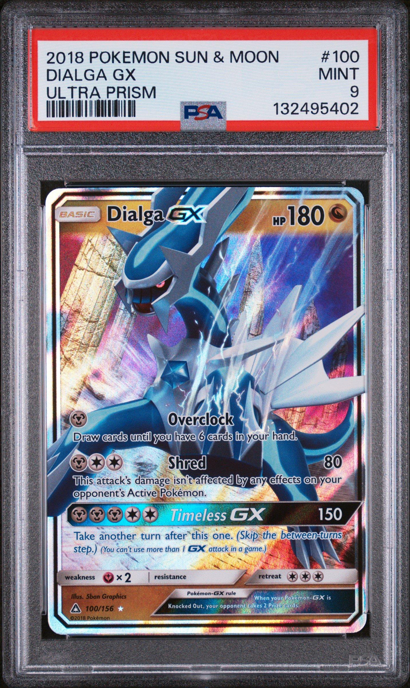 2018 Pokemon Sun & Moon Ultra Prism 100 Dialga Gx PSA 9 | GameStop