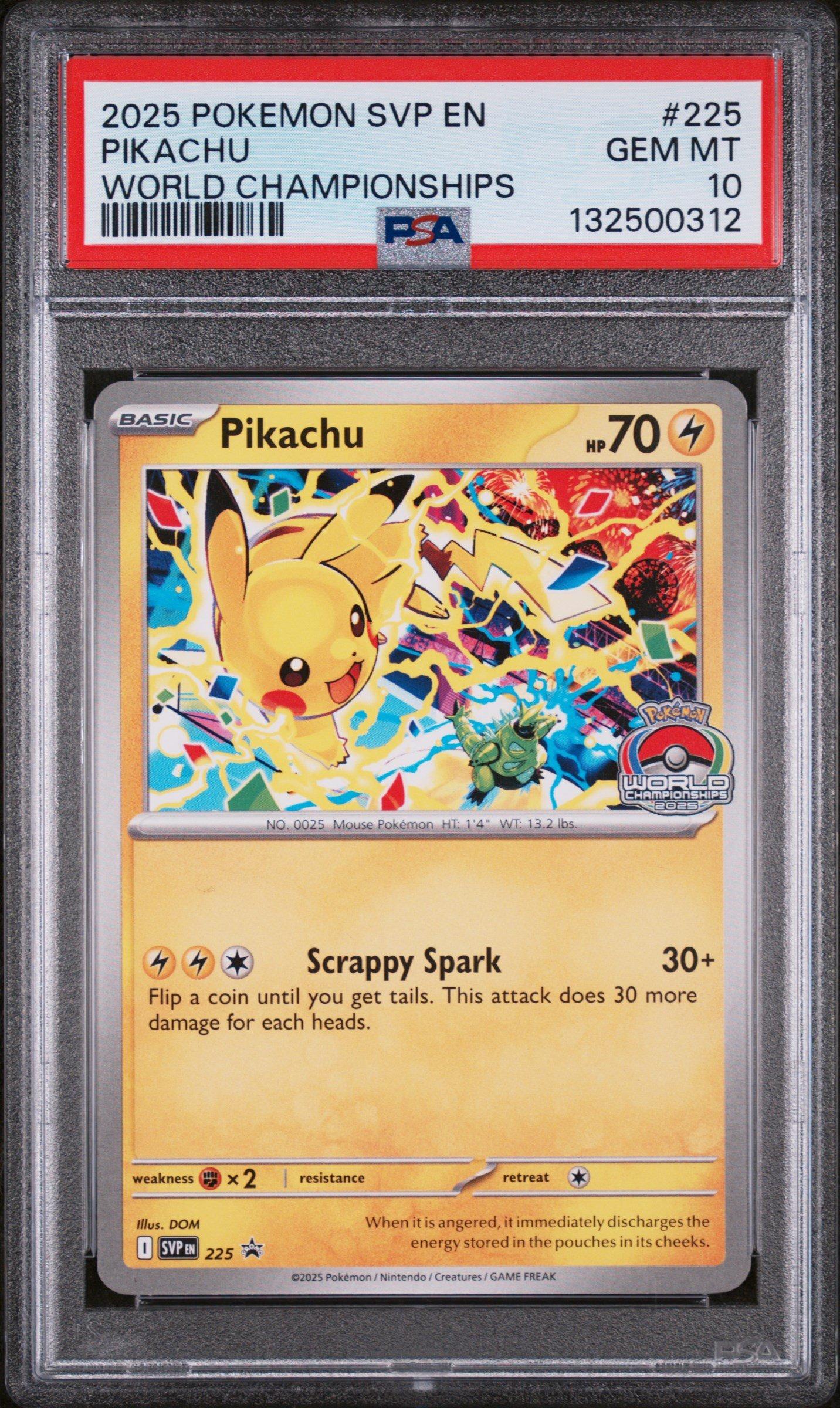 2025 Pokemon Svp En-sv Black Star Promo 225 Pikachu World
