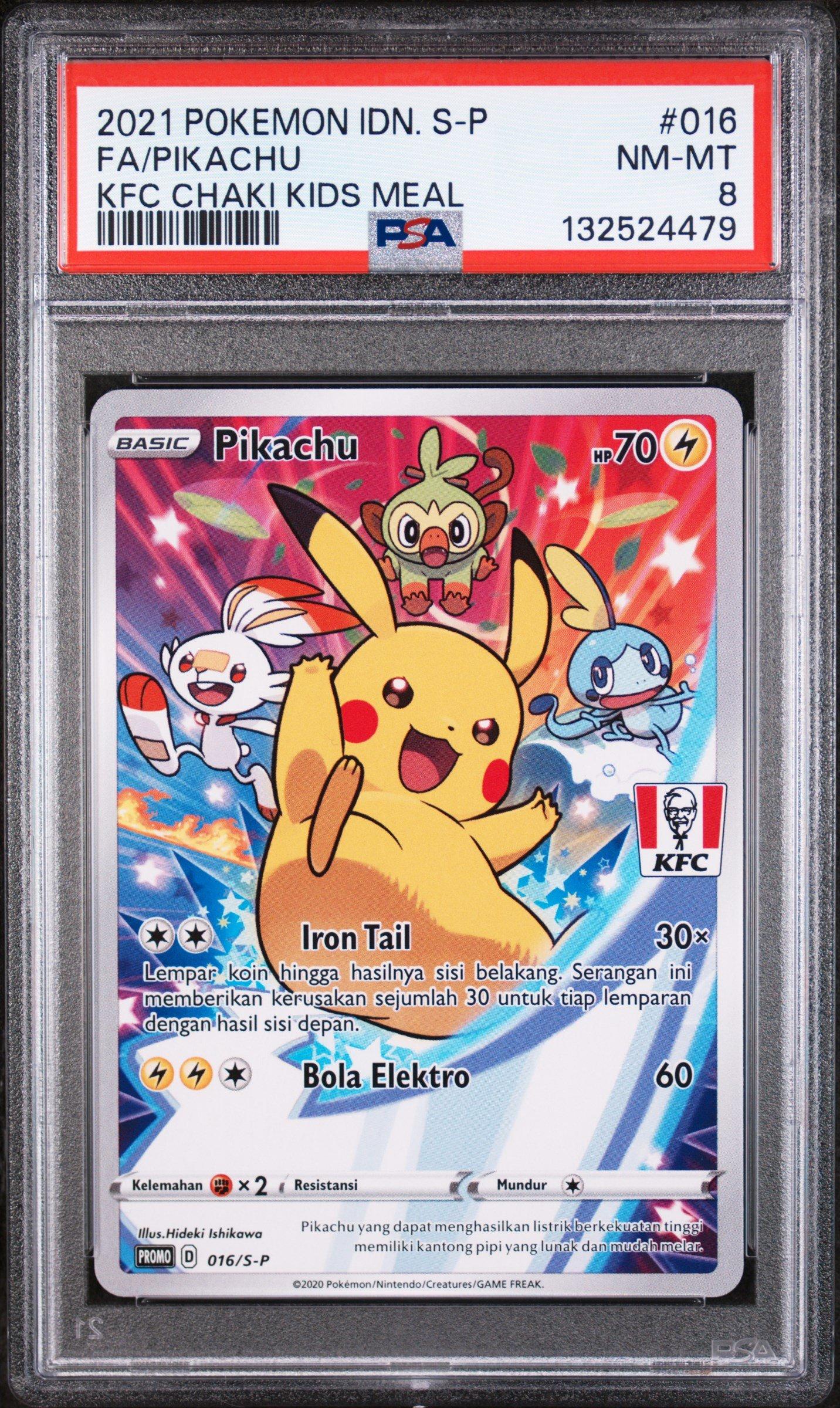2021 Pokemon Indonesian S Promo 016 Full Art/pikachu Kfc Chaki
