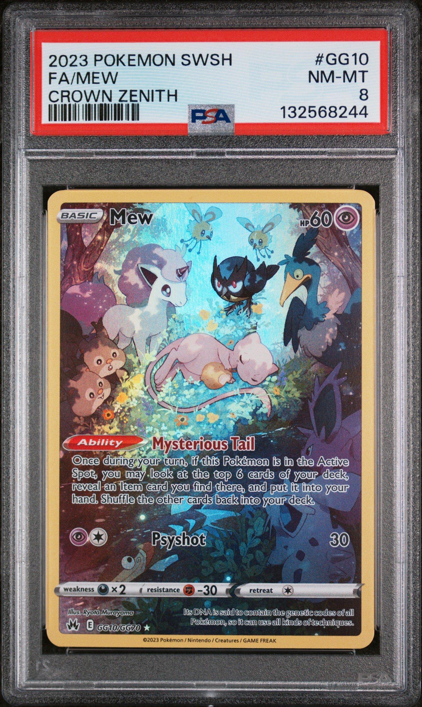 2023 Pokemon Sword And Shield Crown Zenith Gg10 Full Art/mew PSA 8