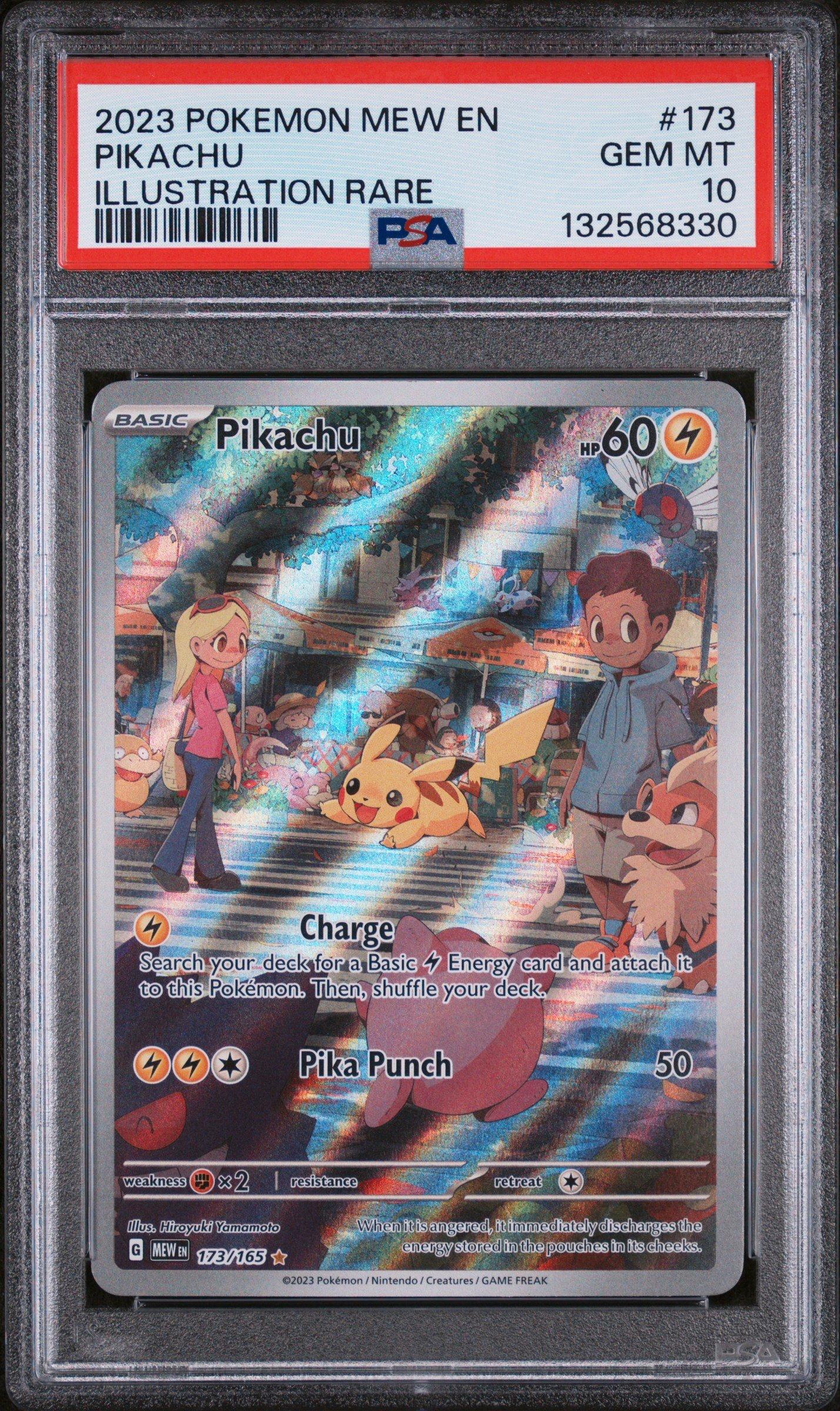 2023 Pokemon Mew En-151 173 Pikachu Illustration Rare PSA 10