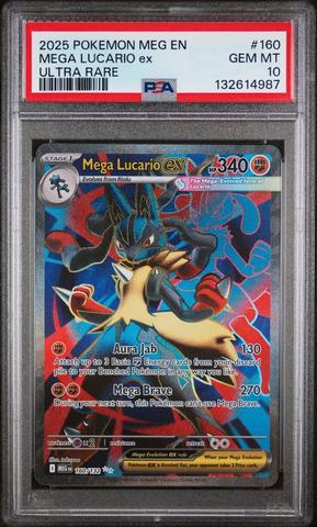 2025 Pokemon Meg En-mega Evolution 160 Mega Lucario Ex Ultra Rare