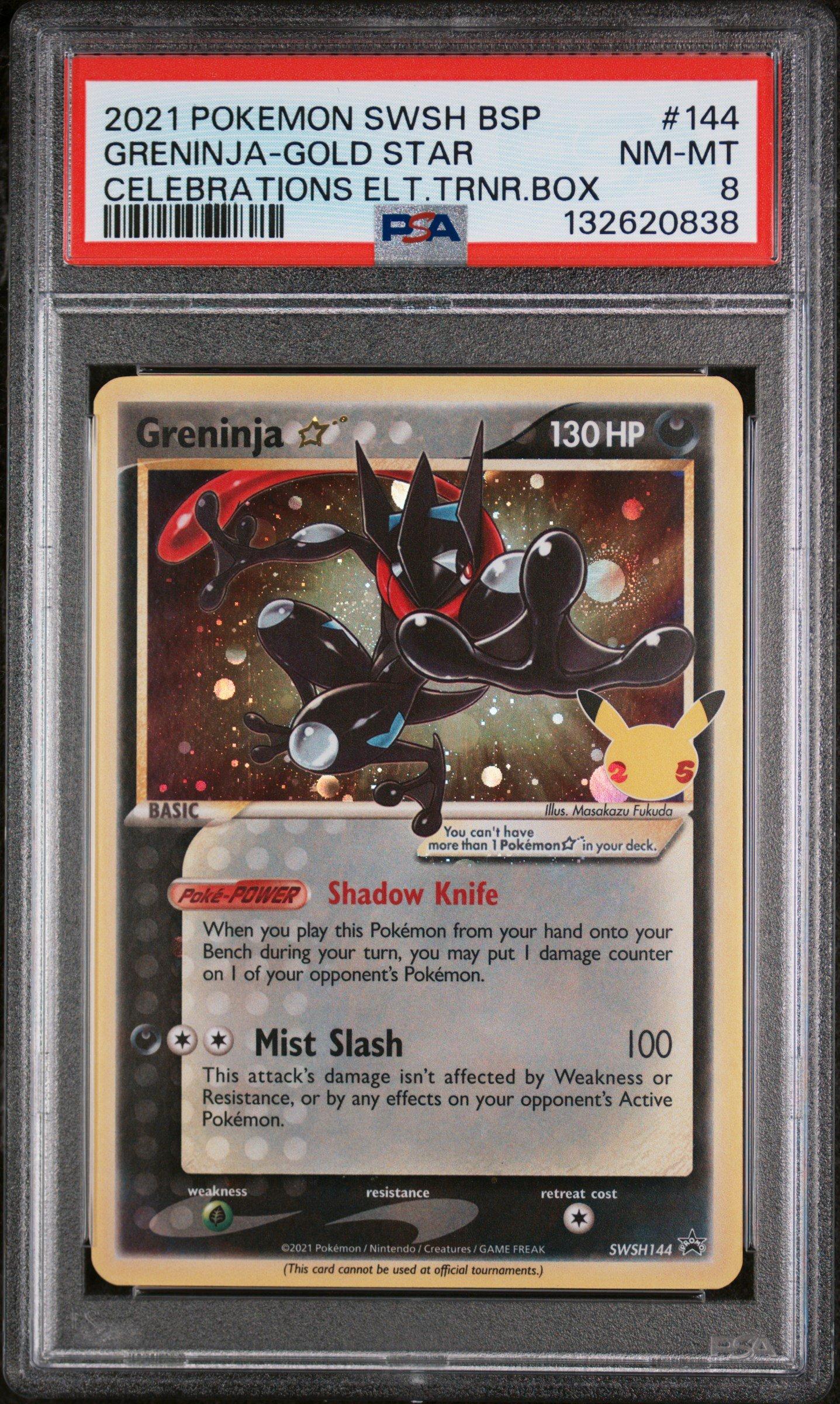 【PSA9 】ゲッコウガ スター 144 プロモ 英語版 Greninja 2021 Pokemon Swsh Black Star Promo 144 Greninja-gold Star