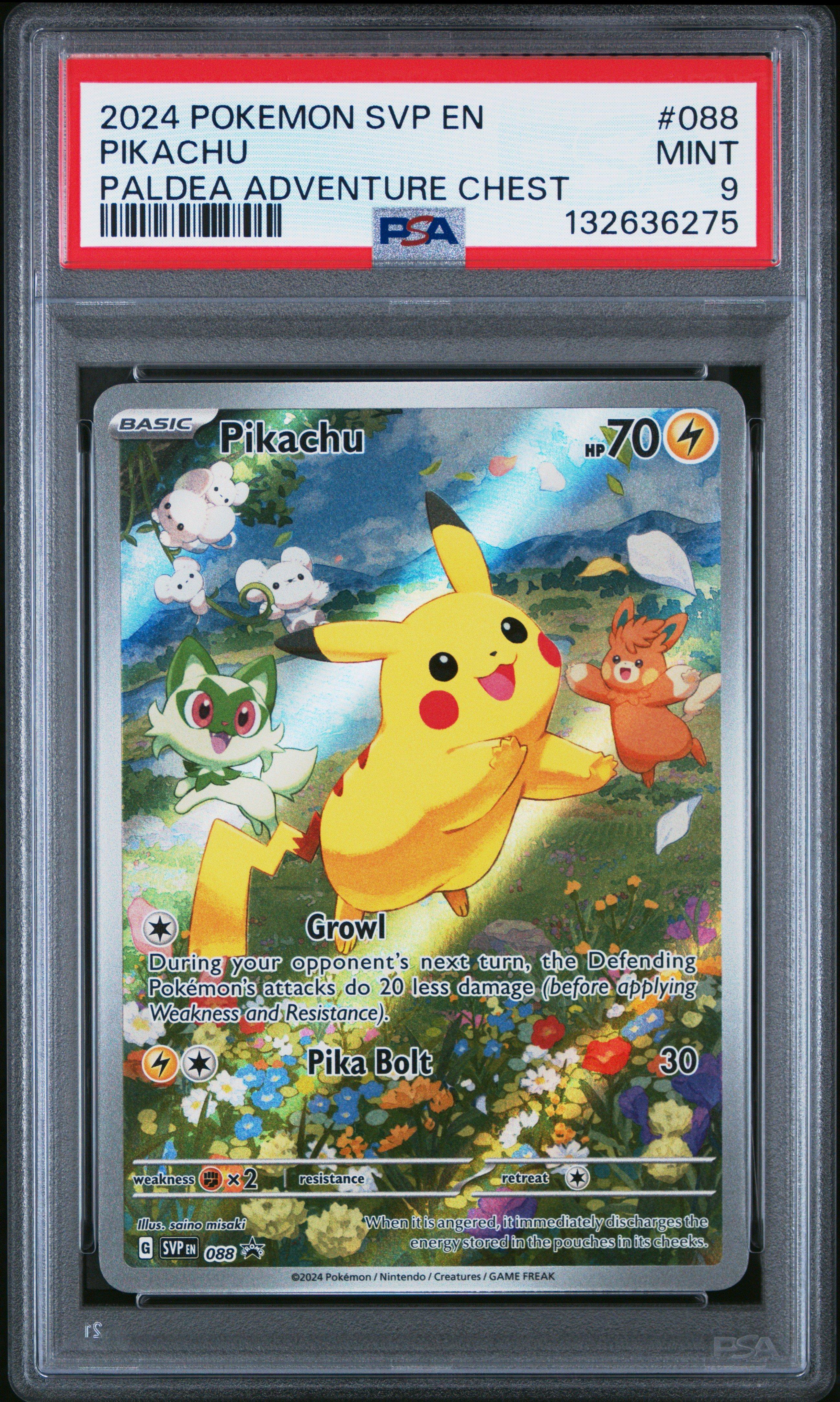 2024 Pokemon Svp En-sv Black Star Promo 088 Pikachu Paldea