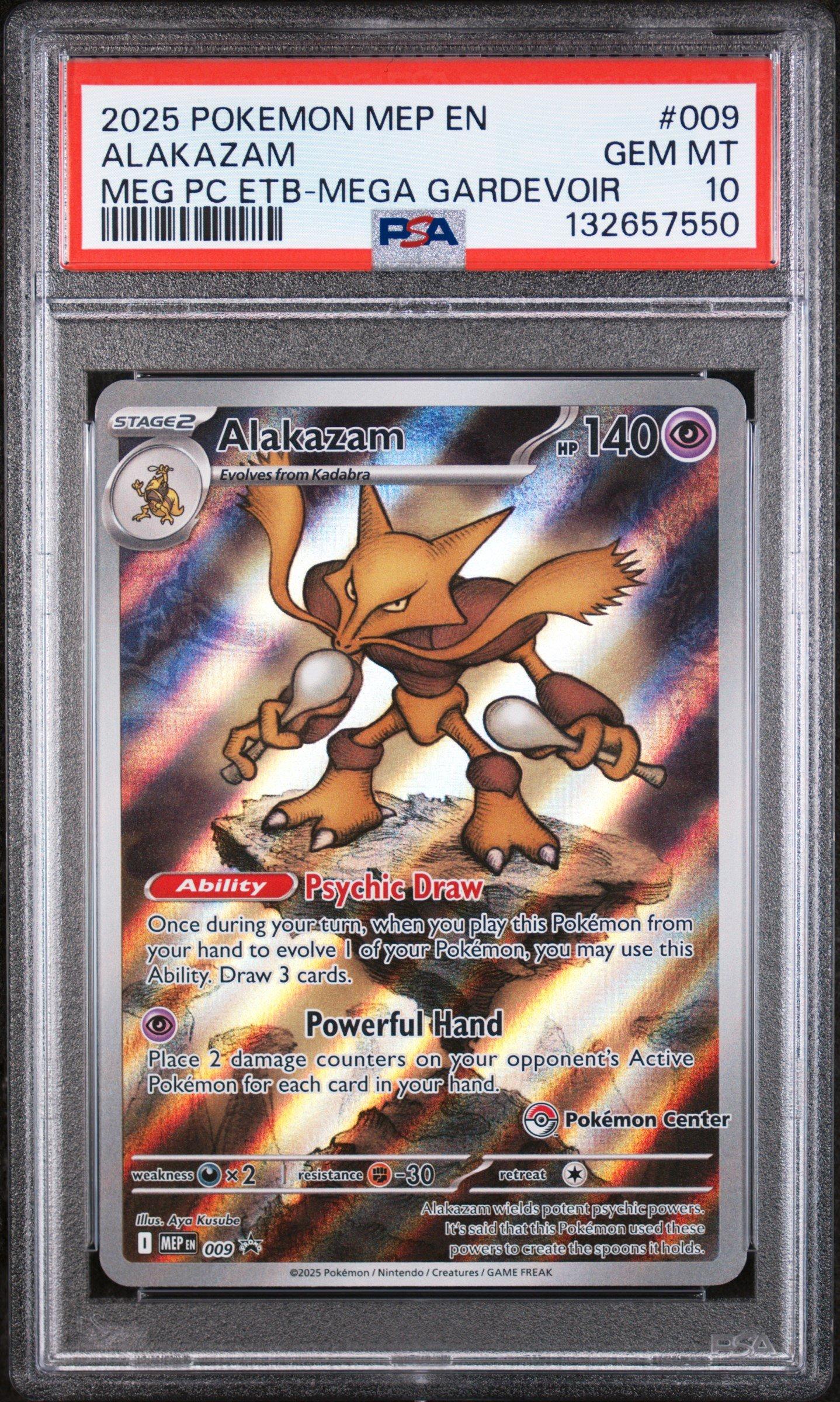 2025 Pokemon Mep En-me Black Star Promo 009 Alakazam Mega