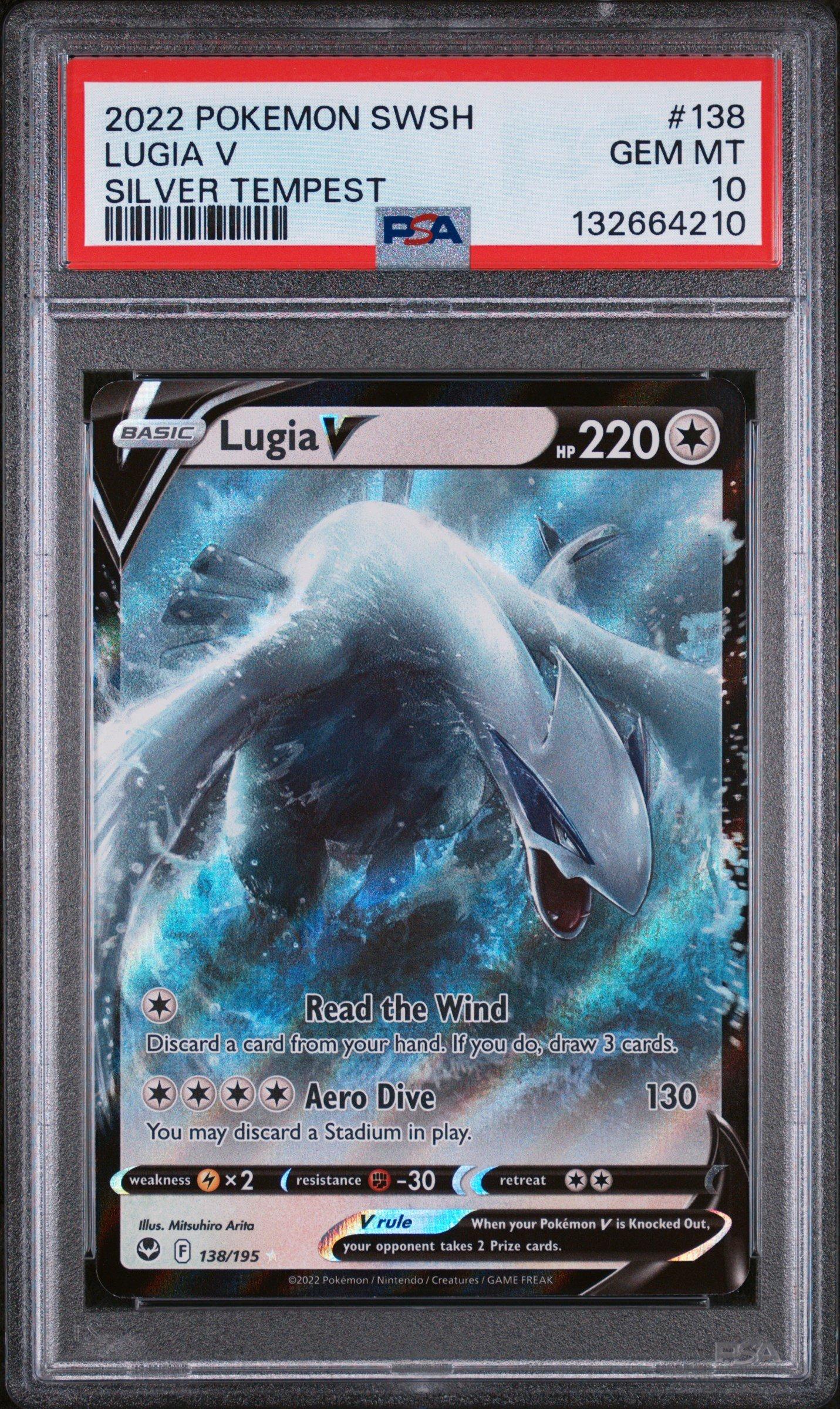 2022 Pokemon Sword & Shield Silver Tempest 138 Lugia V PSA 10