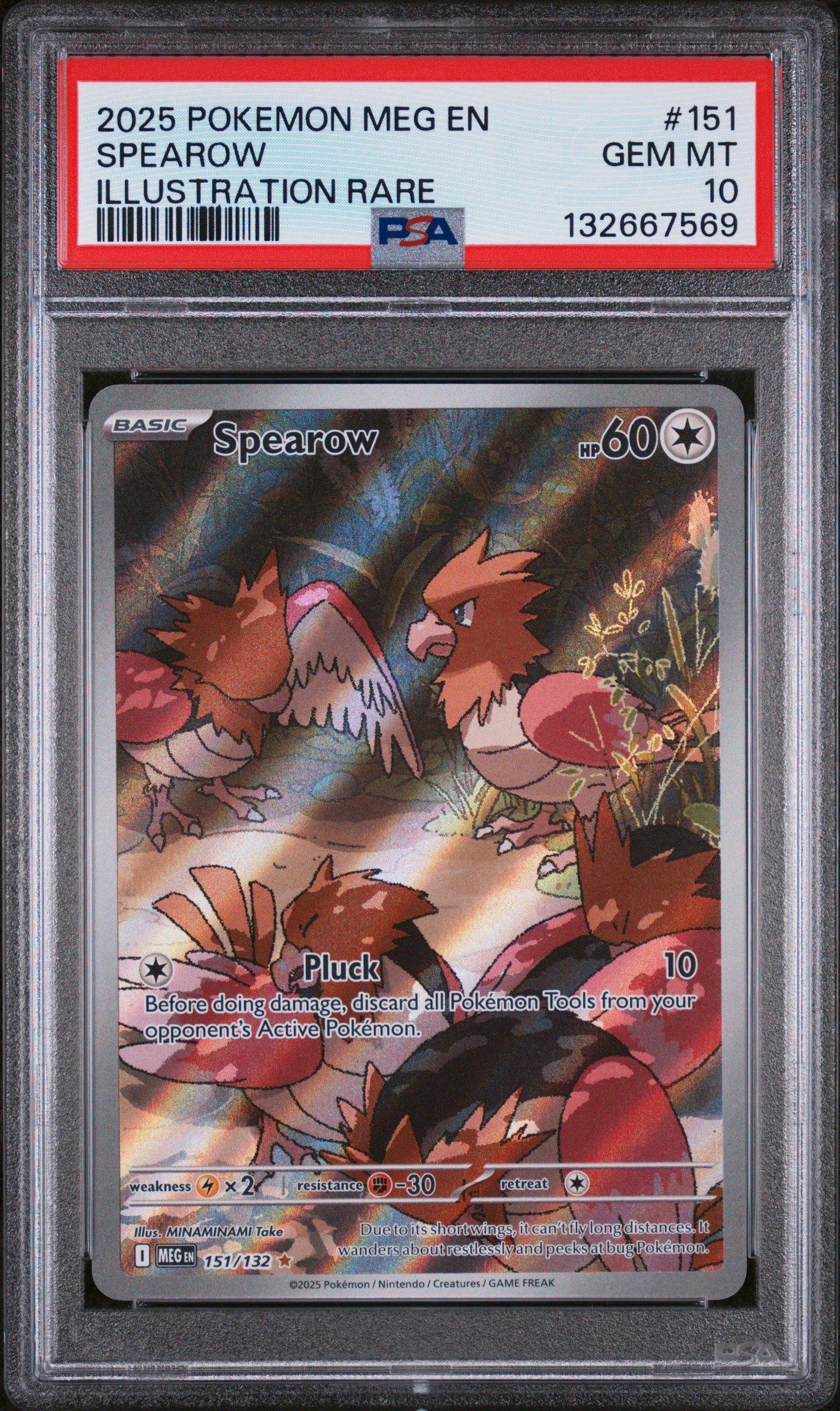 2025 Pokemon Meg En-mega Evolution 151 Spearow Illustration Rare