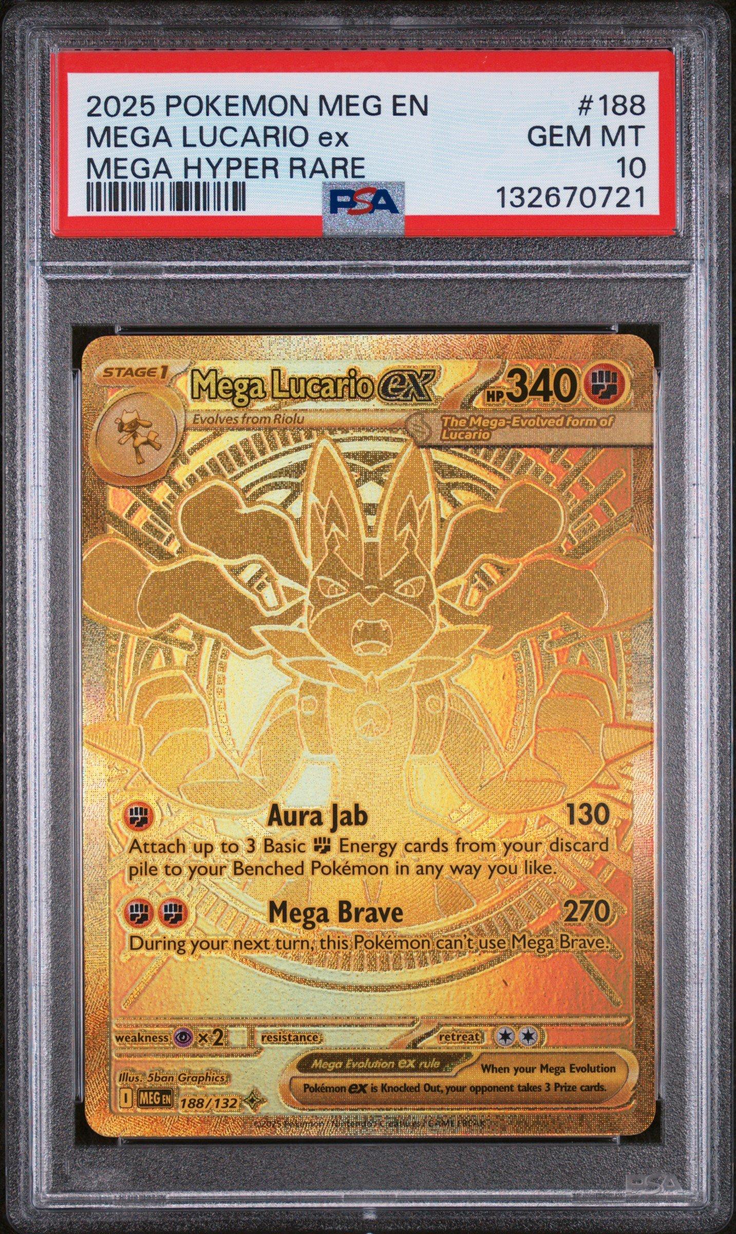 2025 Pokemon Meg En-mega Evolution 188 Mega Lucario Ex Mega Hyper