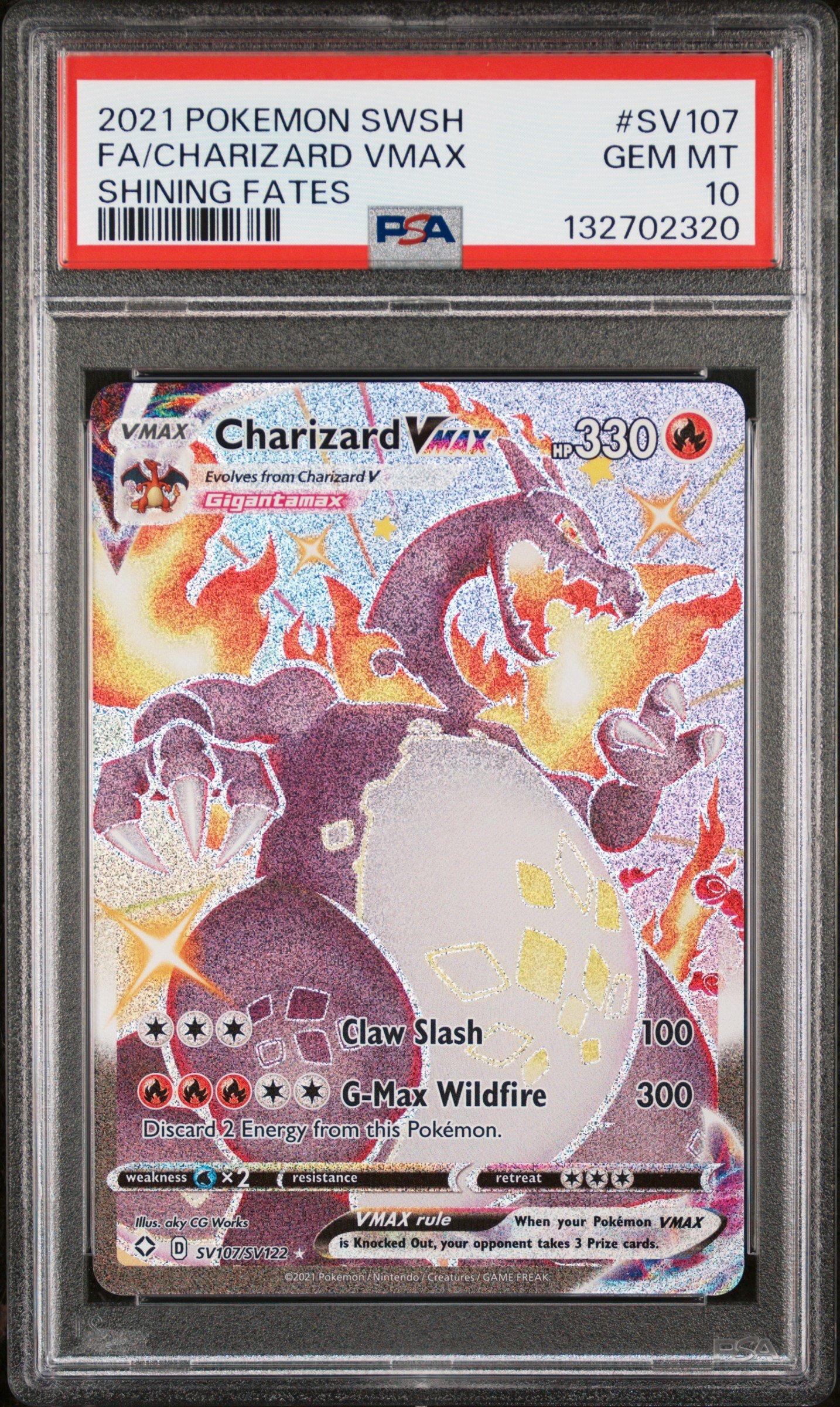 2021 Pokemon Sword & Shield Shining Fates Sv107 Full Art/charizard