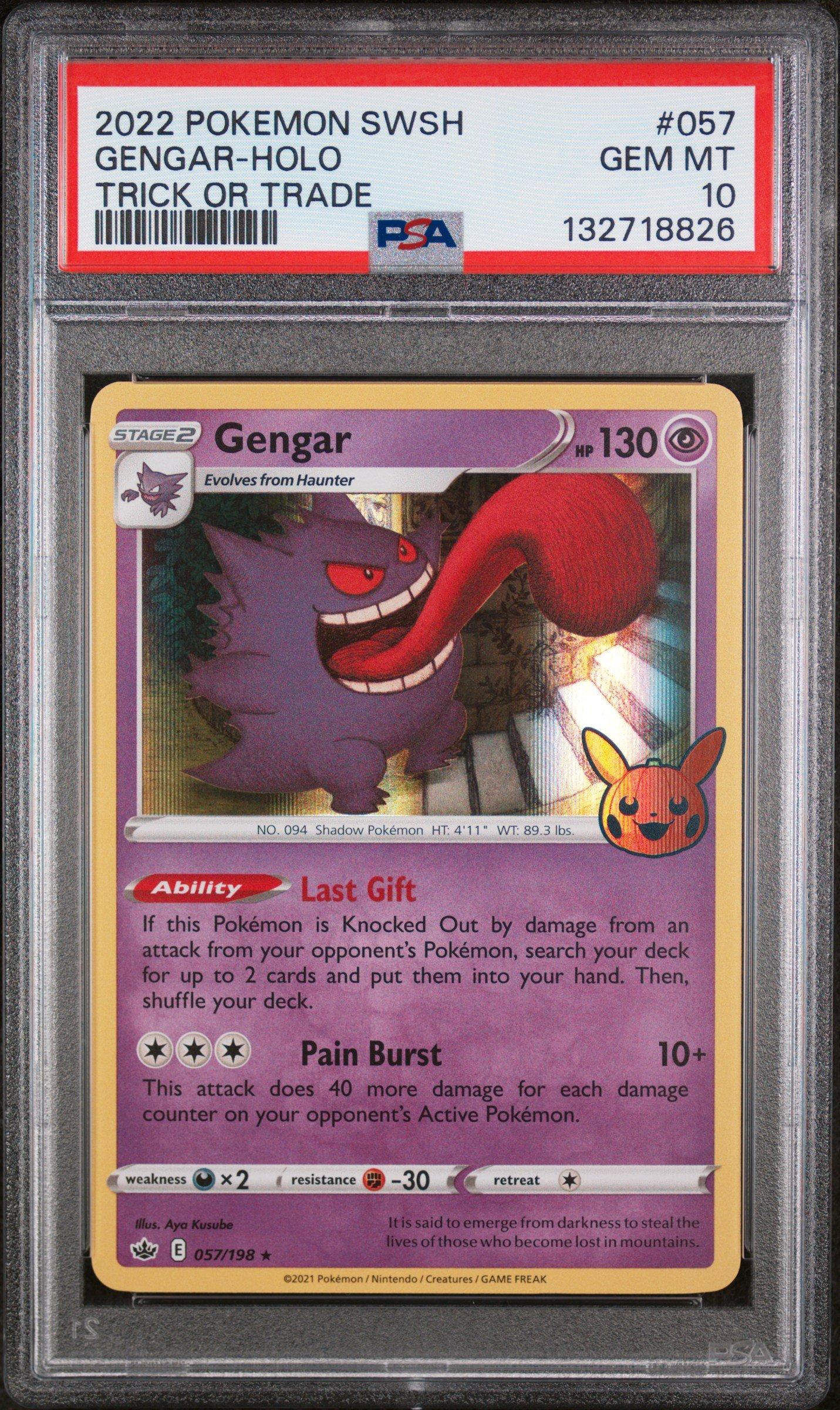 2021 Pokemon Sword & Shield Chilling Reign 057 Gengar-holo Trick