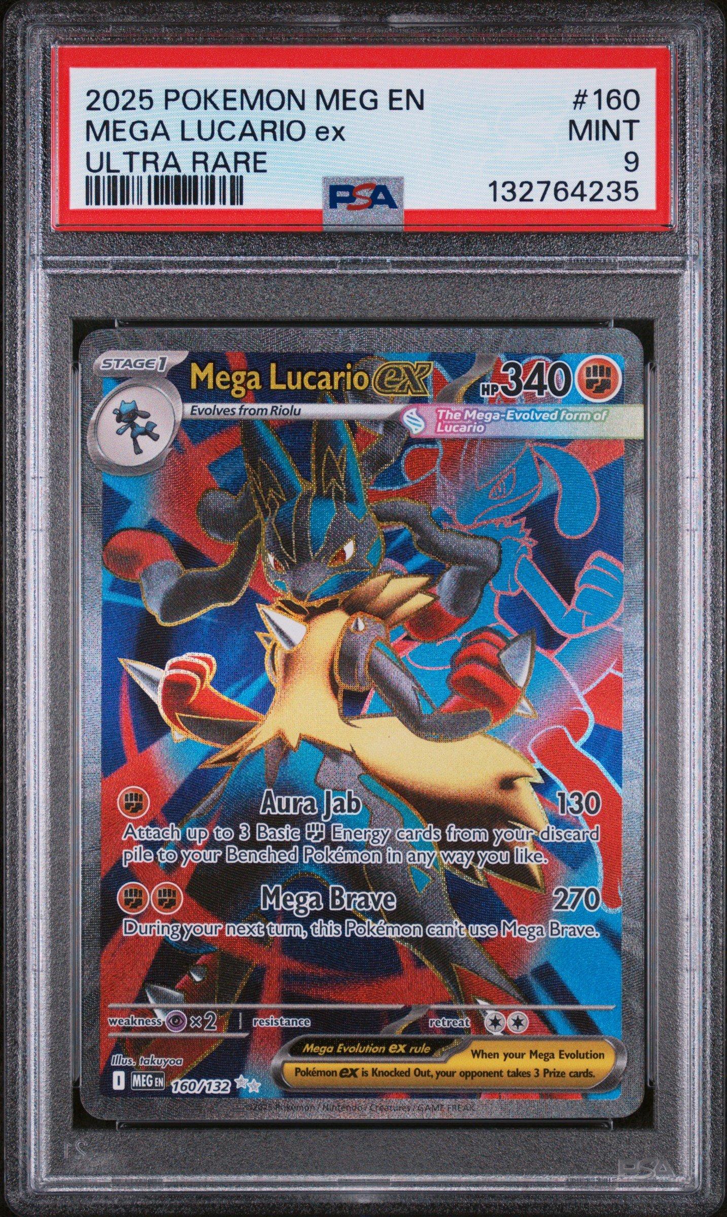 2025 Pokemon Meg En-mega Evolution 160 Mega Lucario Ex Ultra Rare