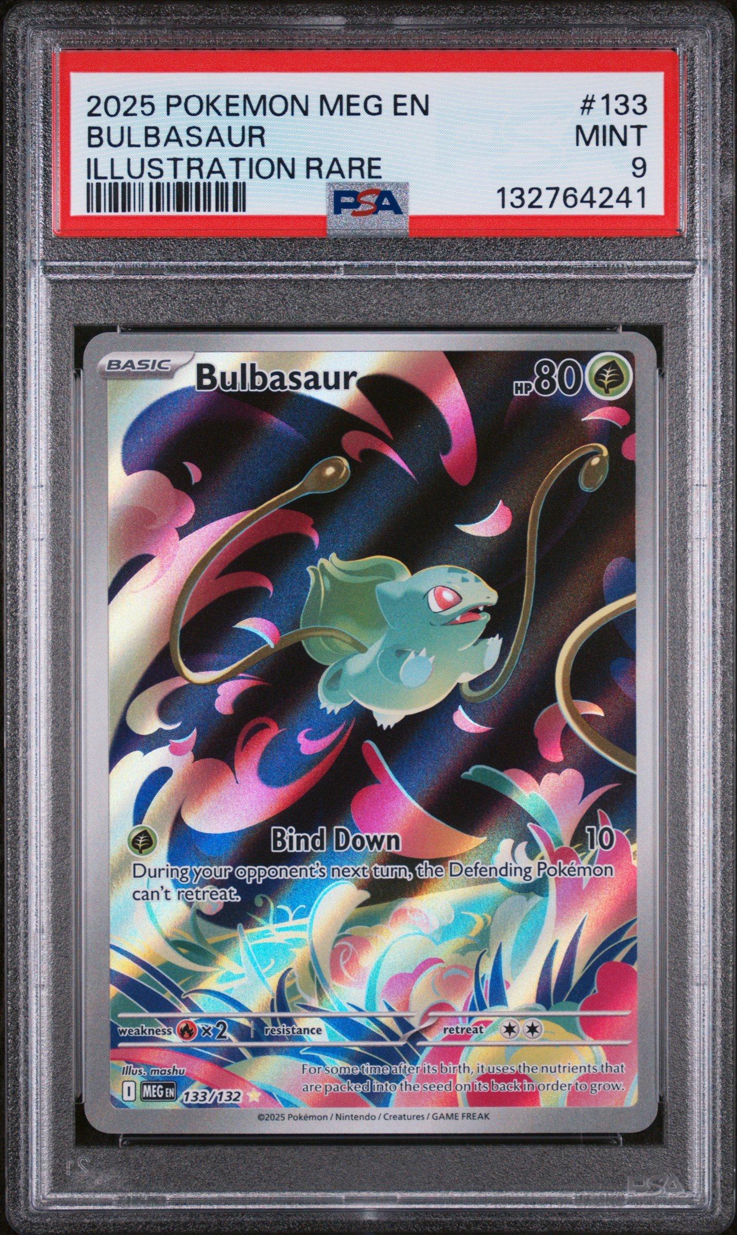 2025 Pokemon Meg En-mega Evolution 133 Bulbasaur Illustration Rare PSA