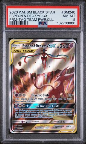 2020 Pokemon Sm Black Star Promo Sm240 Espeon & Deoxys Gx Tag Team