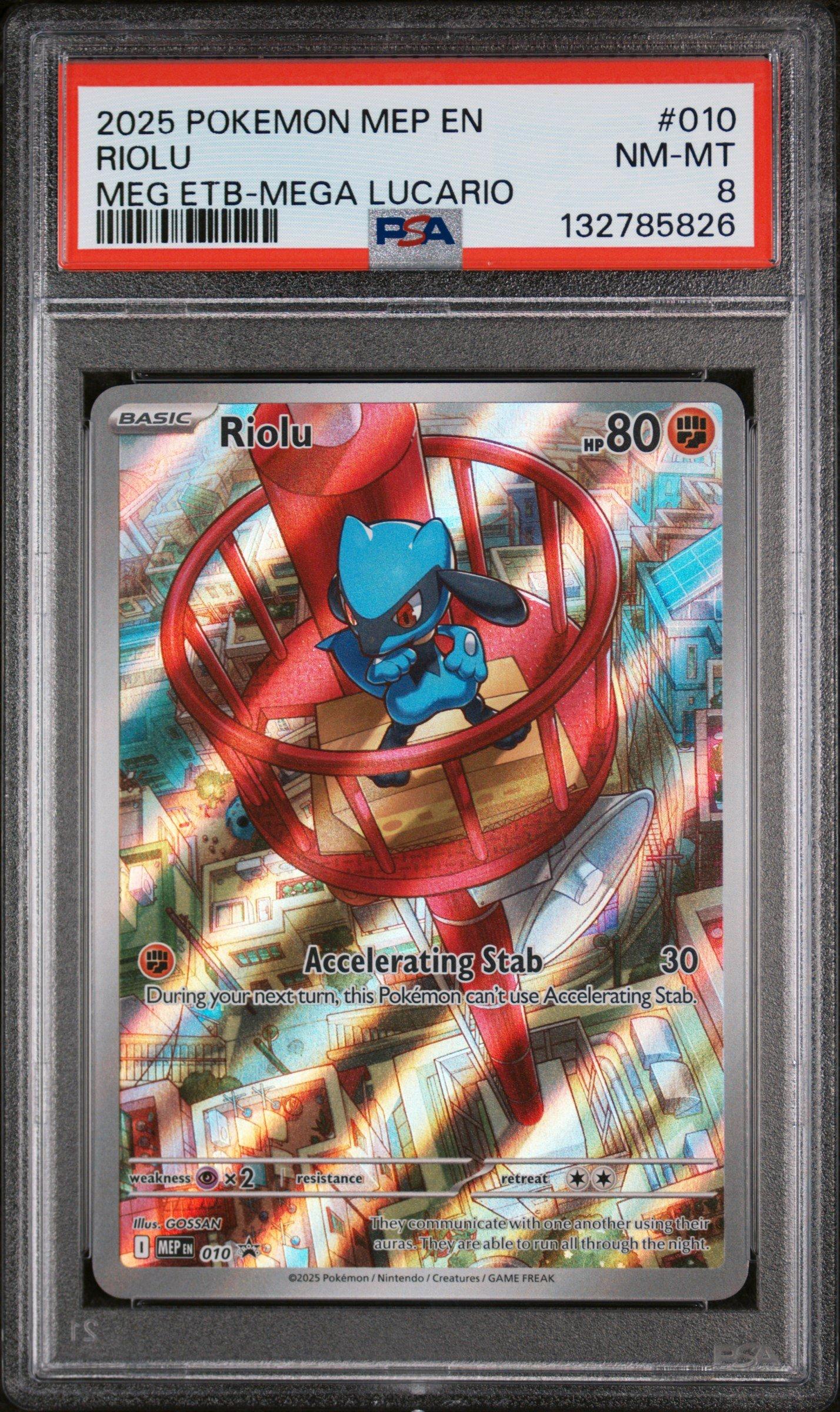 2025 Pokemon Mep En-me Black Star Promo 010 Riolu Mega Evolution