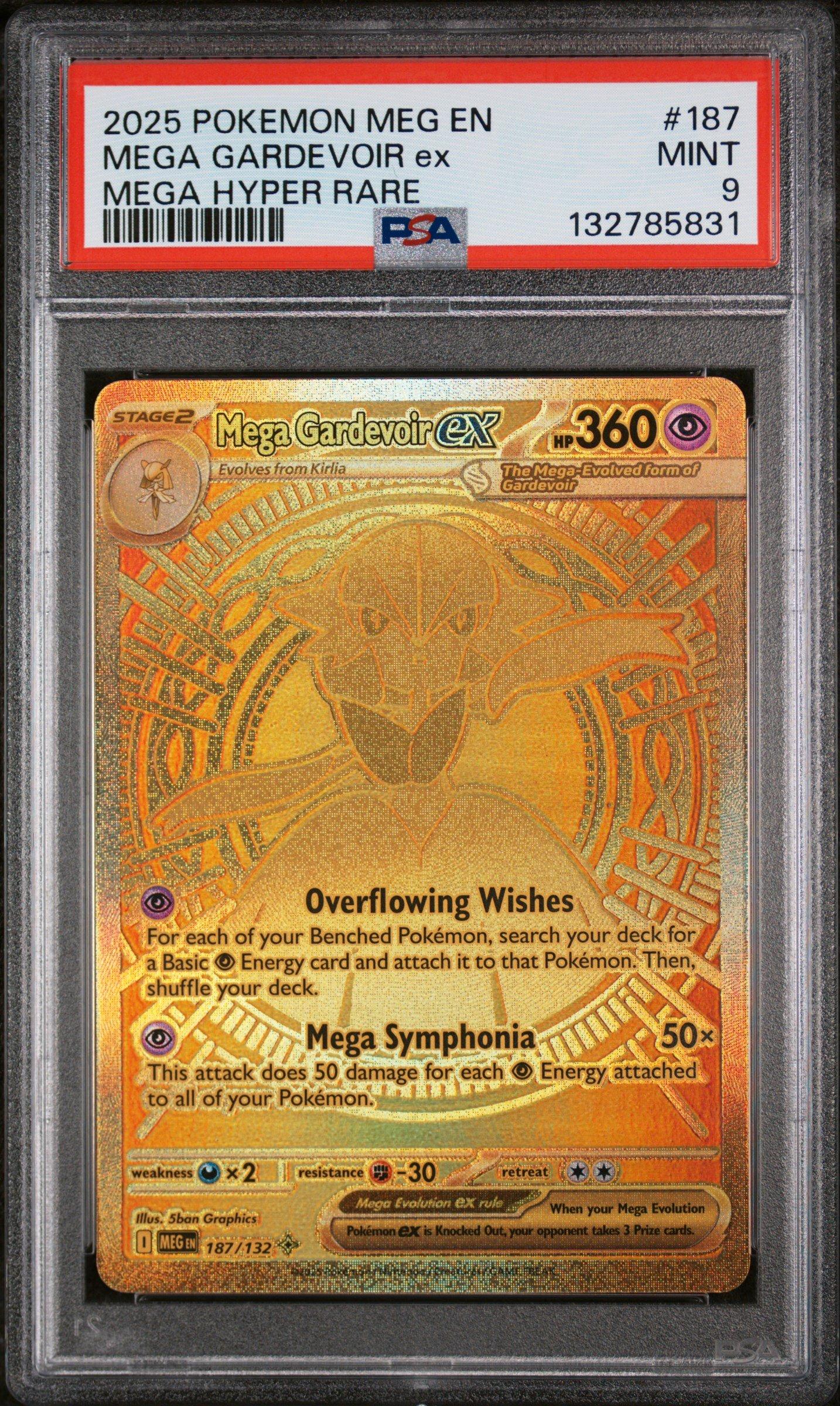 2025 Pokemon Meg En-mega Evolution 187 Mega Gardevoir Ex Mega Hyper Rare PSA