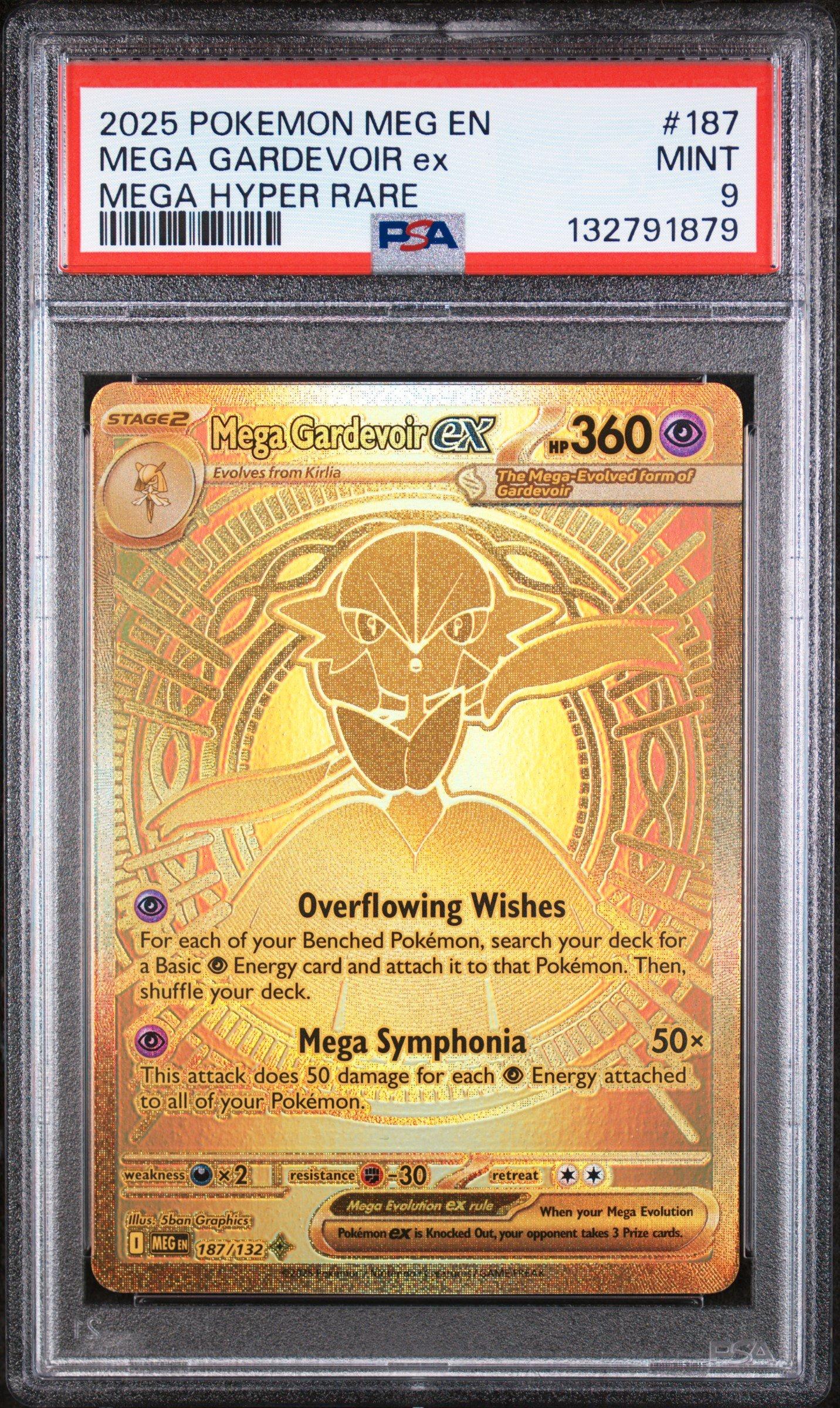 2025 Pokemon Meg En-mega Evolution 187 Mega Gardevoir Ex Mega Hyper Rare  PSA 9 Graded Card | GameStop