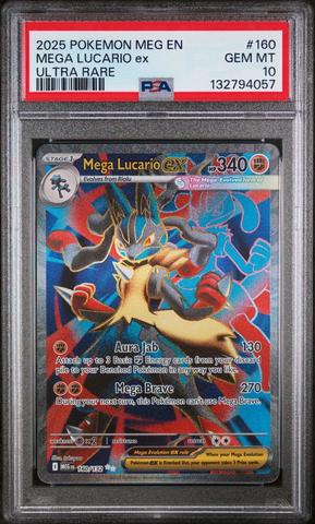 2025 Pokemon Meg En-mega Evolution 160 Mega Lucario Ex Ultra Rare