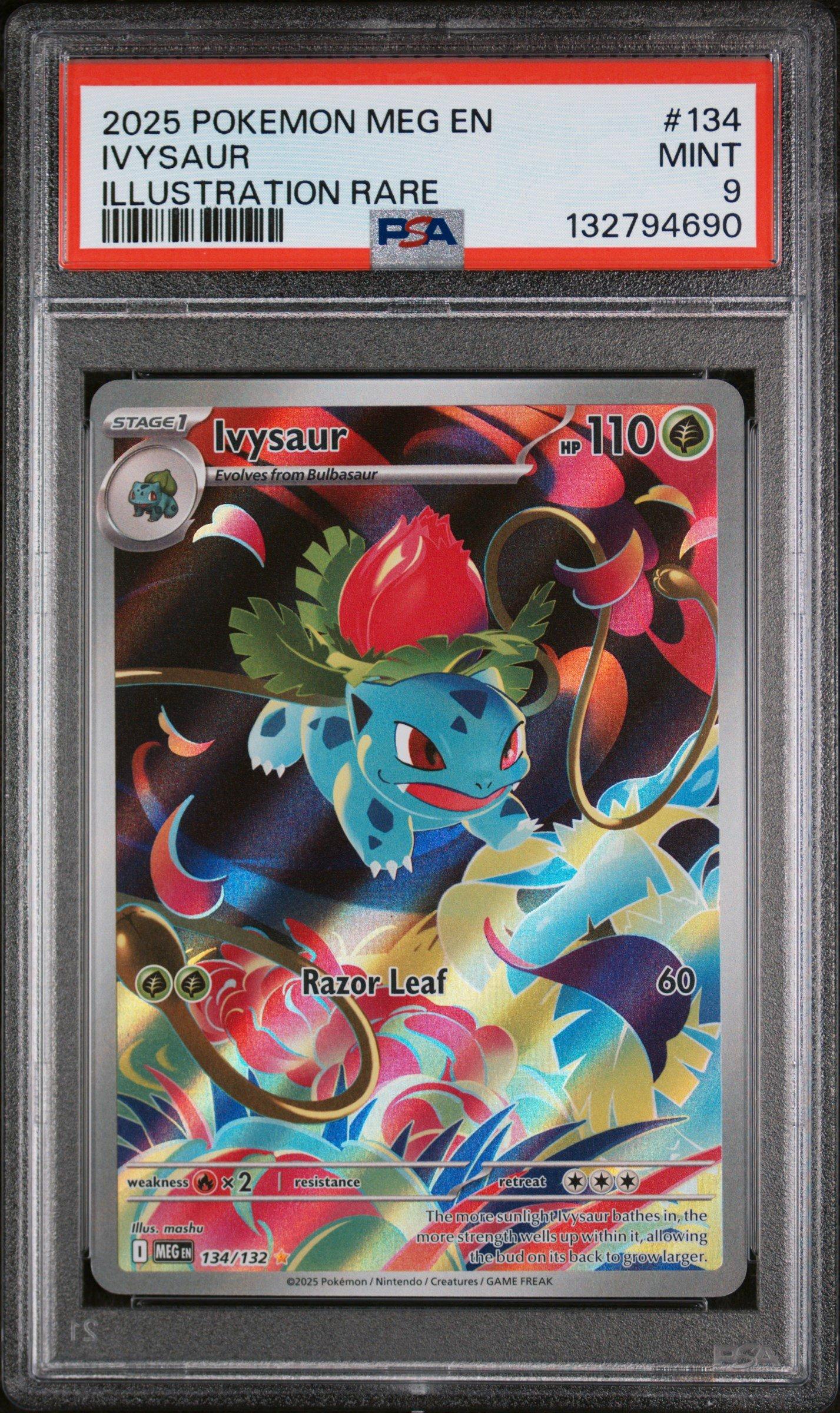 2025 Pokemon Meg En-mega Evolution 134 Ivysaur Illustration Rare