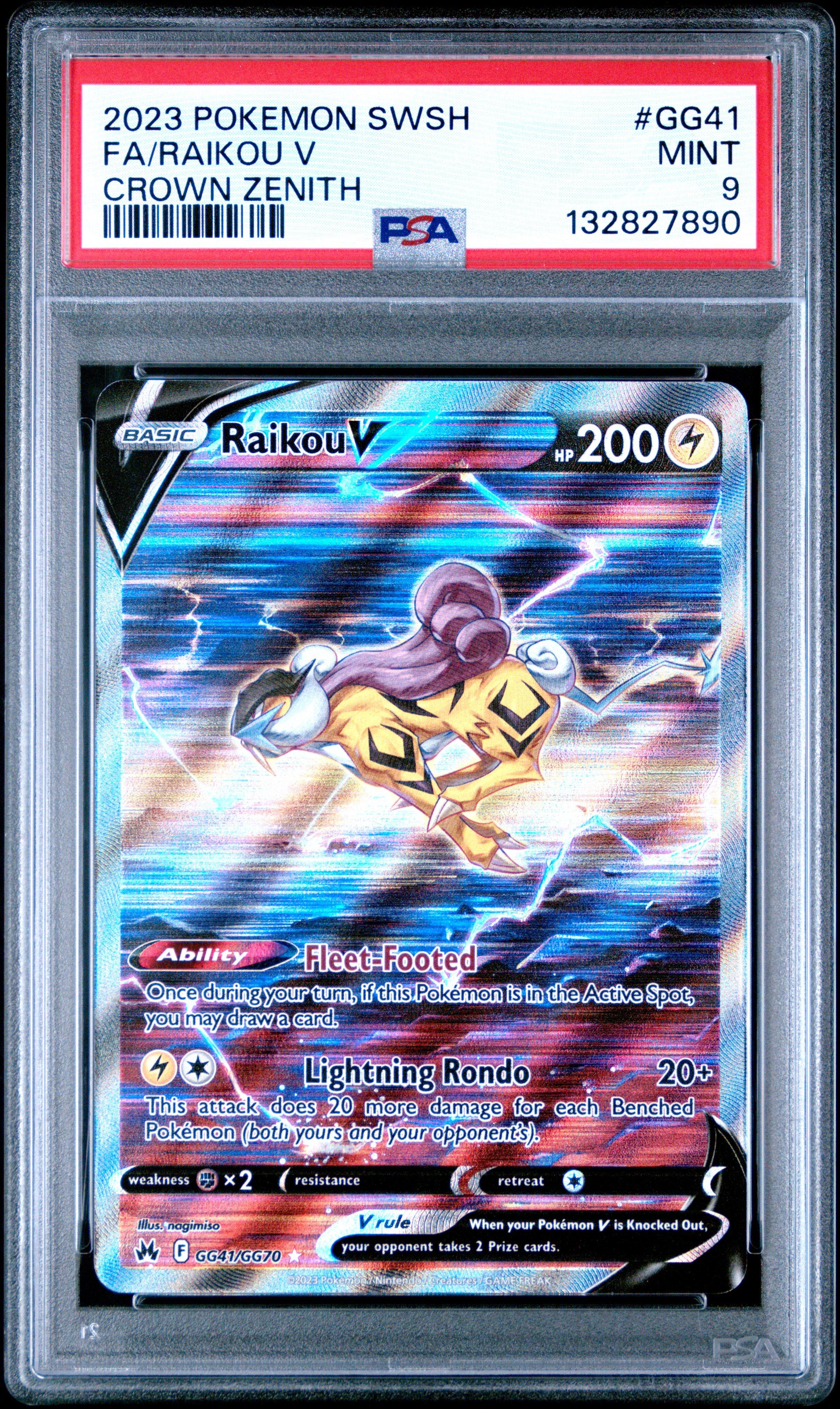 pokemon cards raikou Pokemon Shining Legends Card: RAIKOU - 32/73 - Rare Holo main image 1