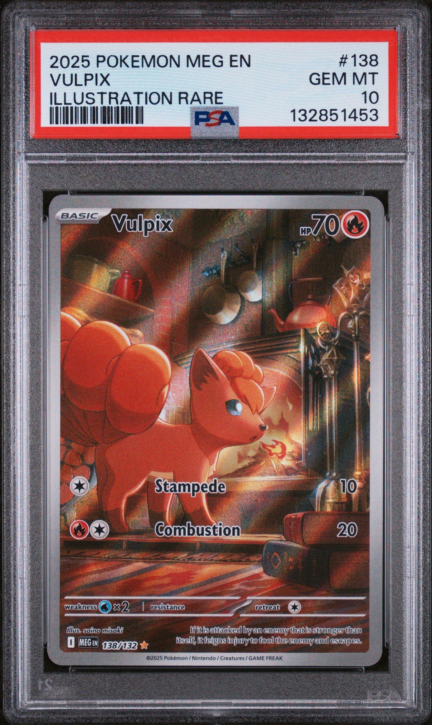 2025 Pokemon Meg En-mega Evolution 138 Vulpix Illustration Rare