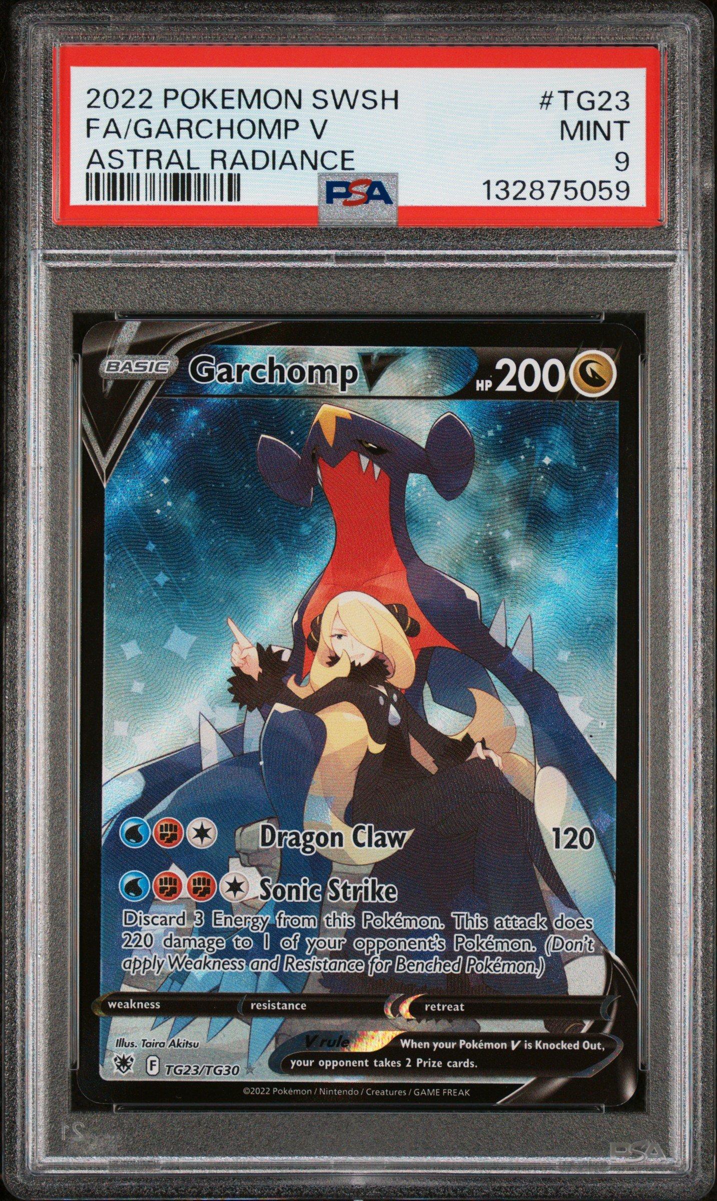 garchomp v pokemon card - 178/189 Full Art Ultra Rare variation to centering Garchomp V TG23/TG30 (Graded)