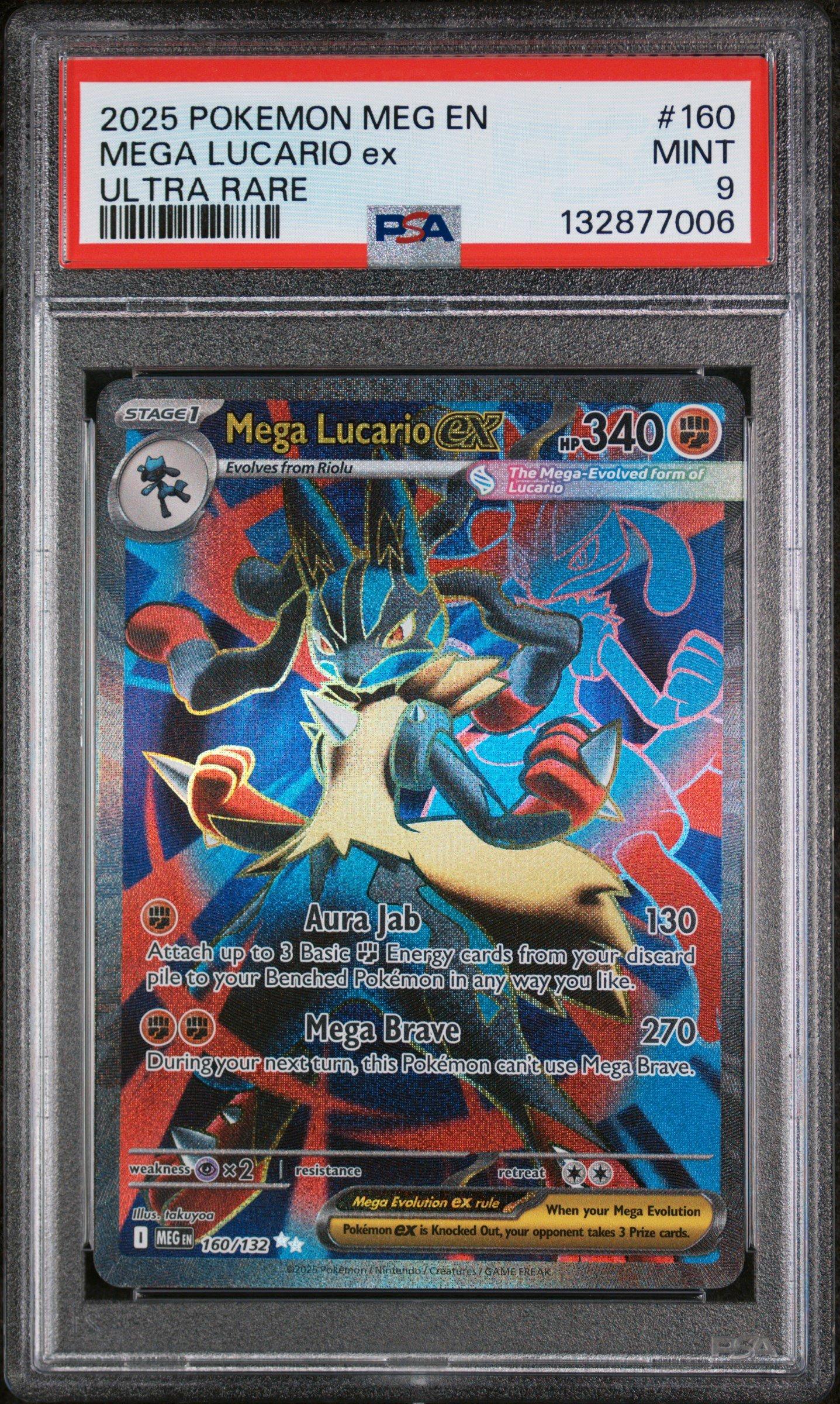 2025 Pokemon Meg En-mega Evolution 160 Mega Lucario Ex Ultra Rare