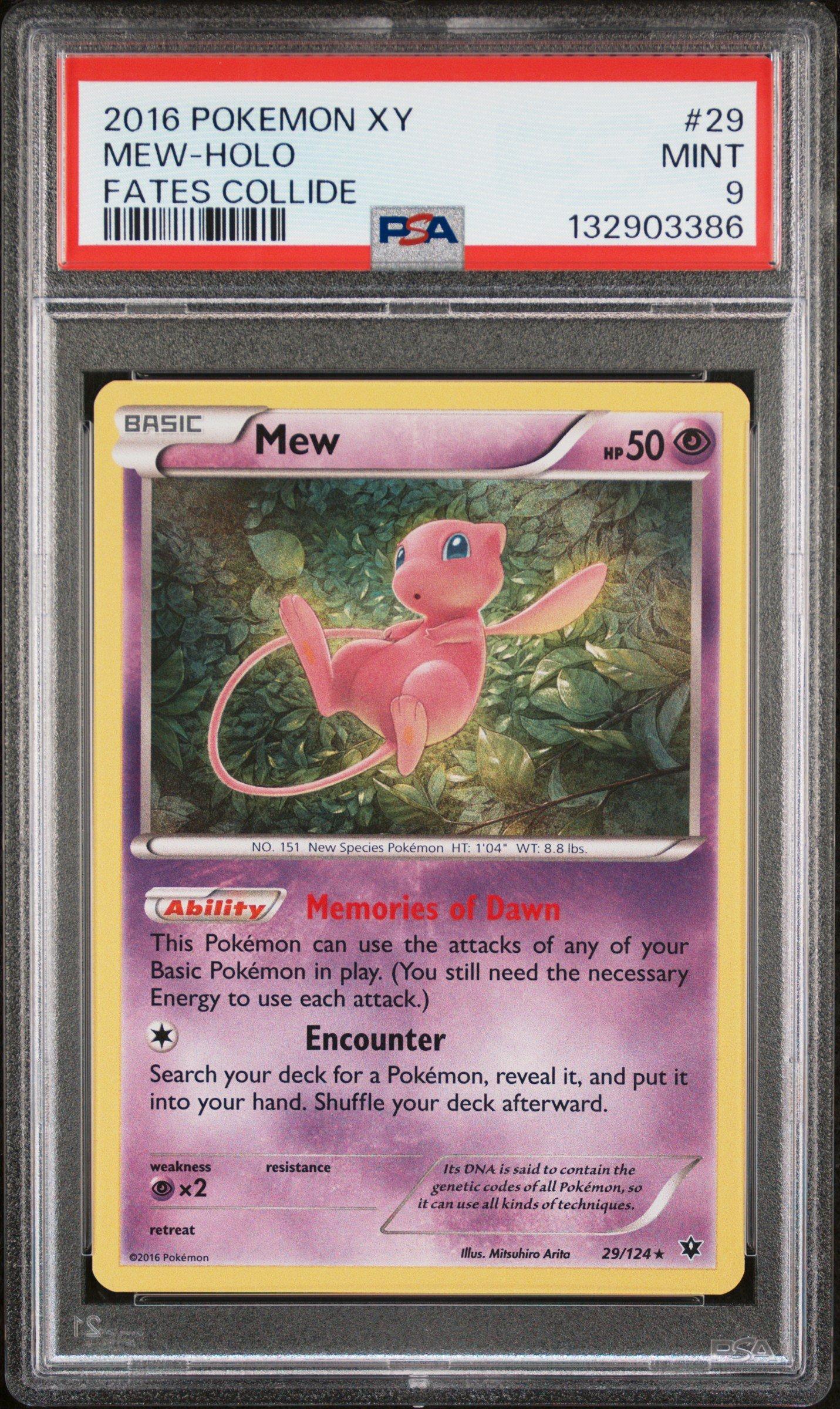 2016 Pokemon Xy Fates Collide 29 Mew-holo PSA 9 Graded Card | GameStop