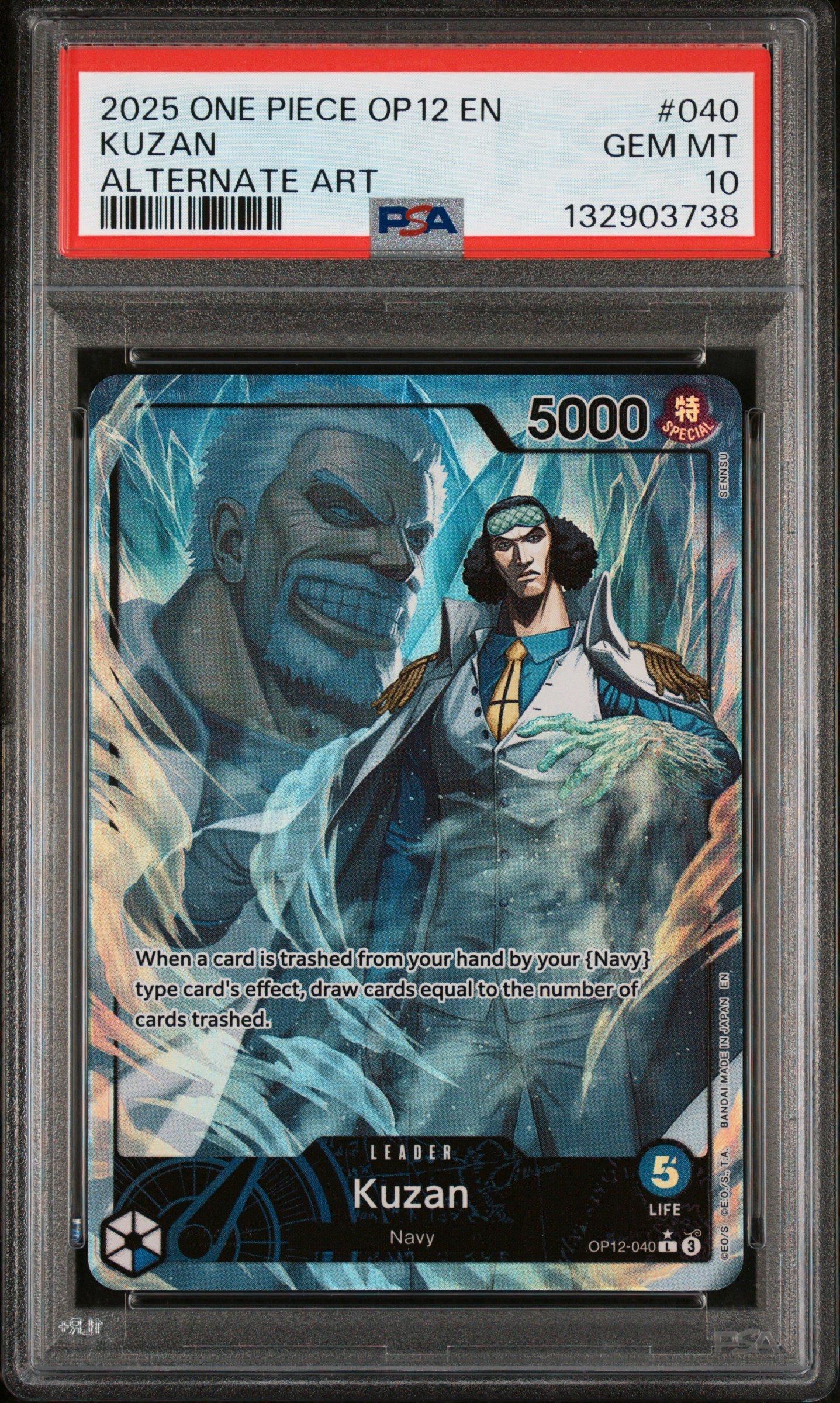 2025 One Piece Op12-legacy Of The Master 040 Kuzan Alternate Art