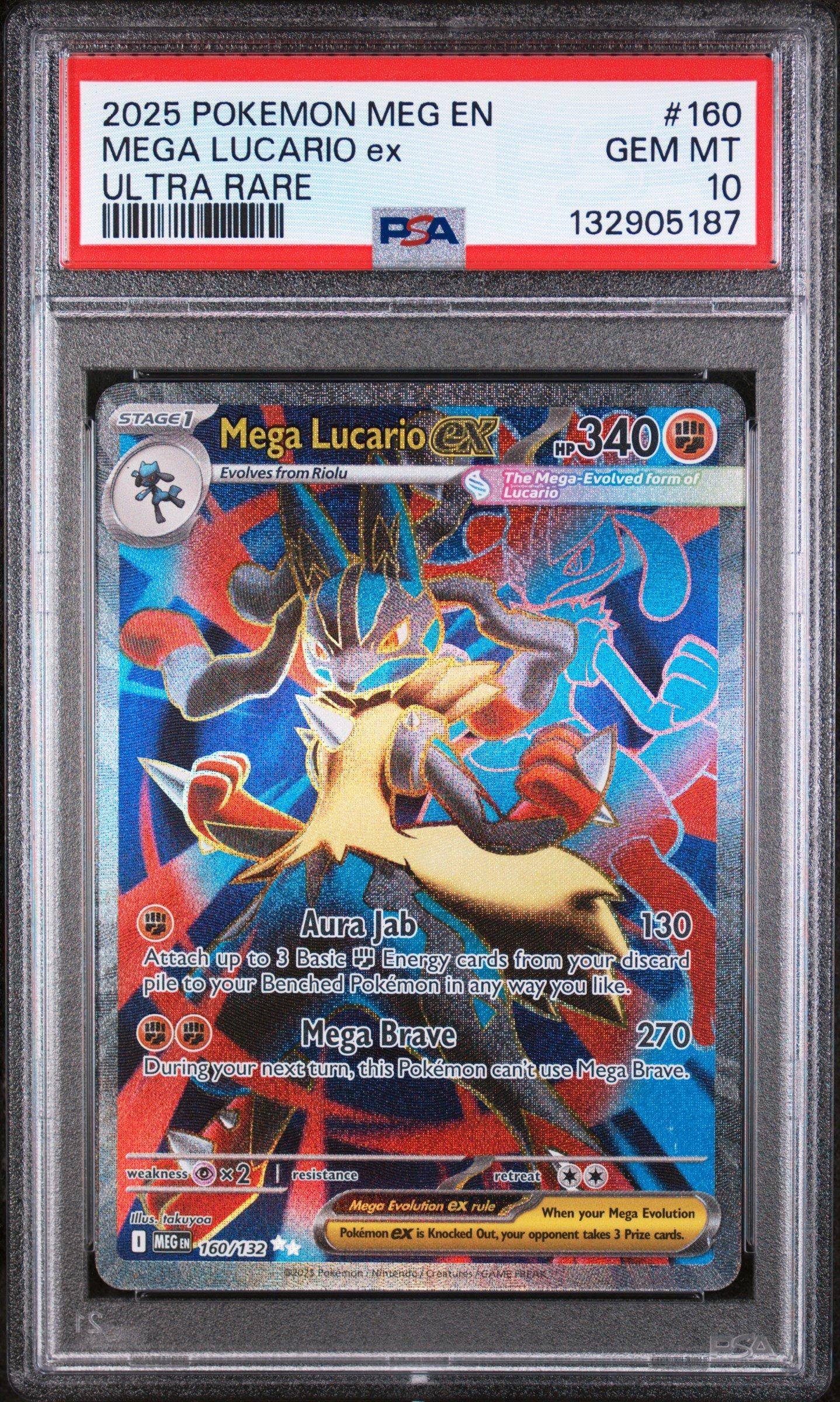 2025 Pokemon Meg En-mega Evolution 160 Mega Lucario Ex Ultra Rare