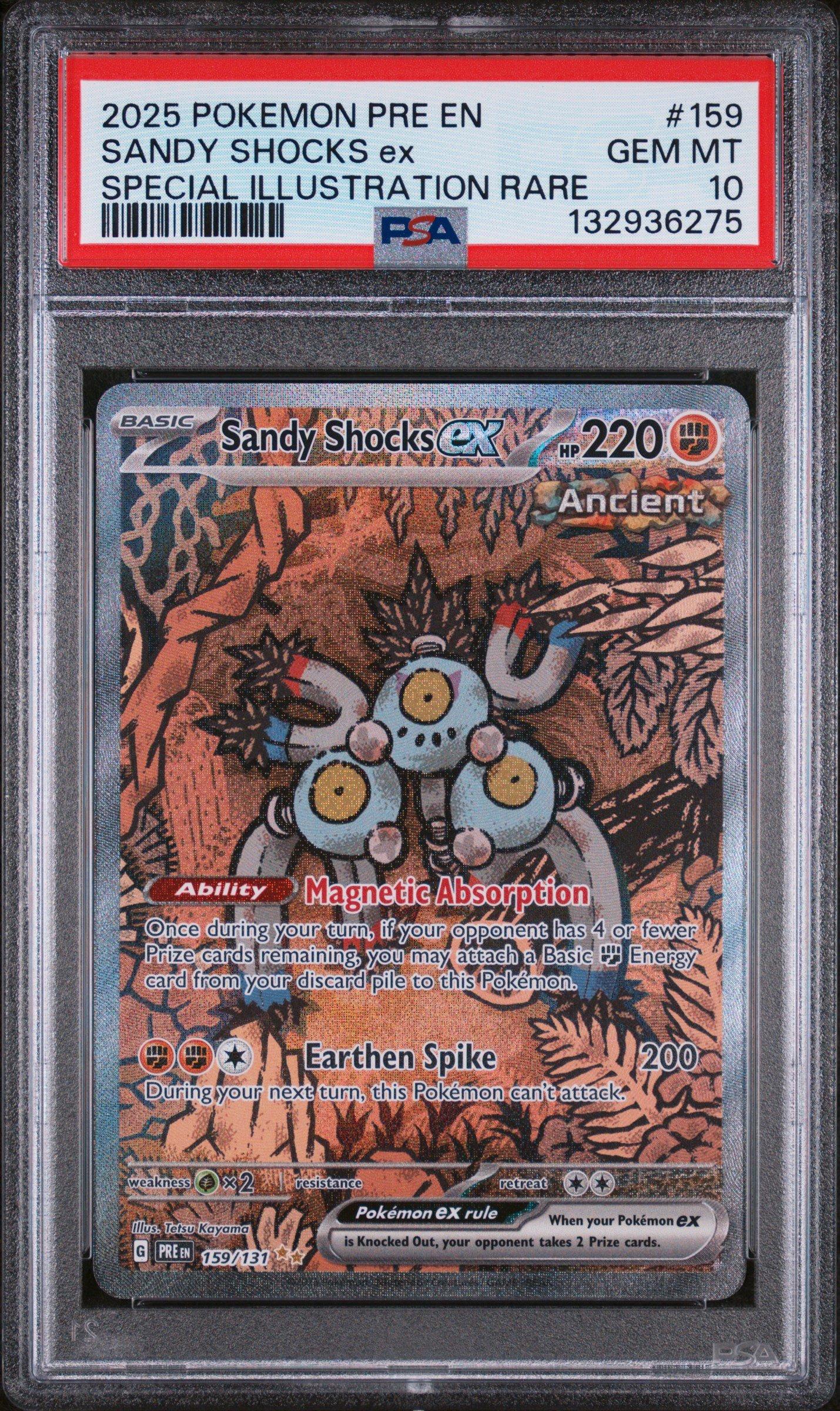 2025 Pokemon Pre En-prismatic Evolutions 159 Sandy Shocks Ex