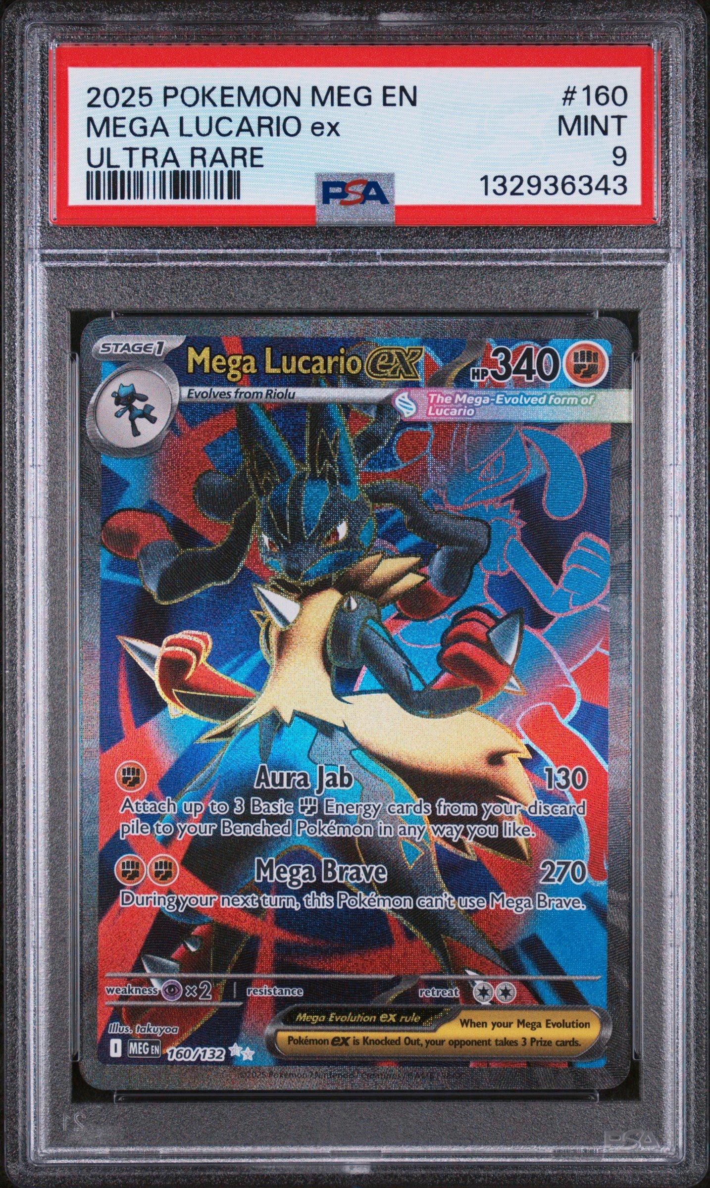2025 Pokemon Meg En-mega Evolution 160 Mega Lucario Ex Ultra Rare