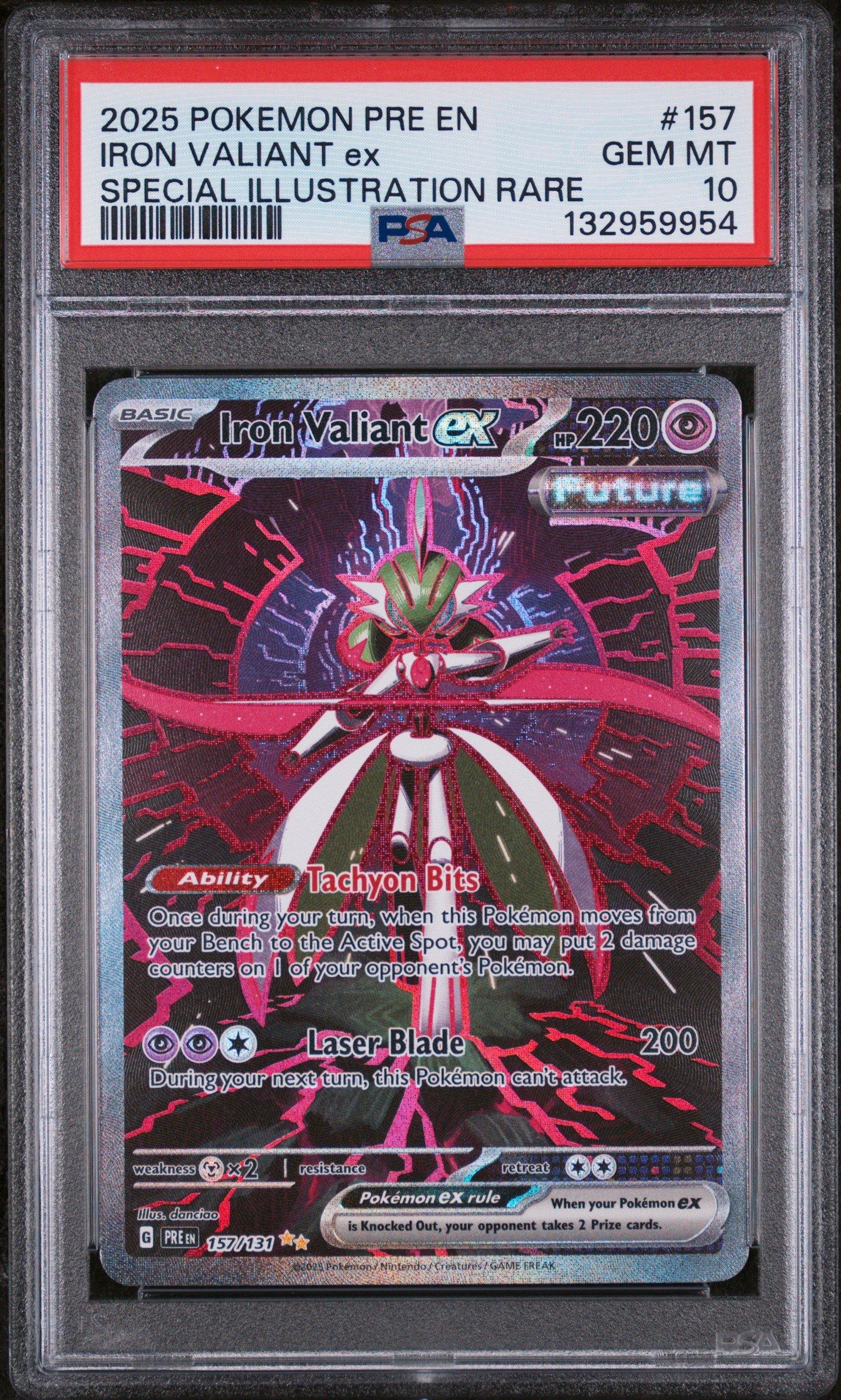2025 Pokemon Pre En-prismatic Evolutions 157 Iron Valiant Ex Special  Illustration Rare PSA 10 Graded Card | GameStop