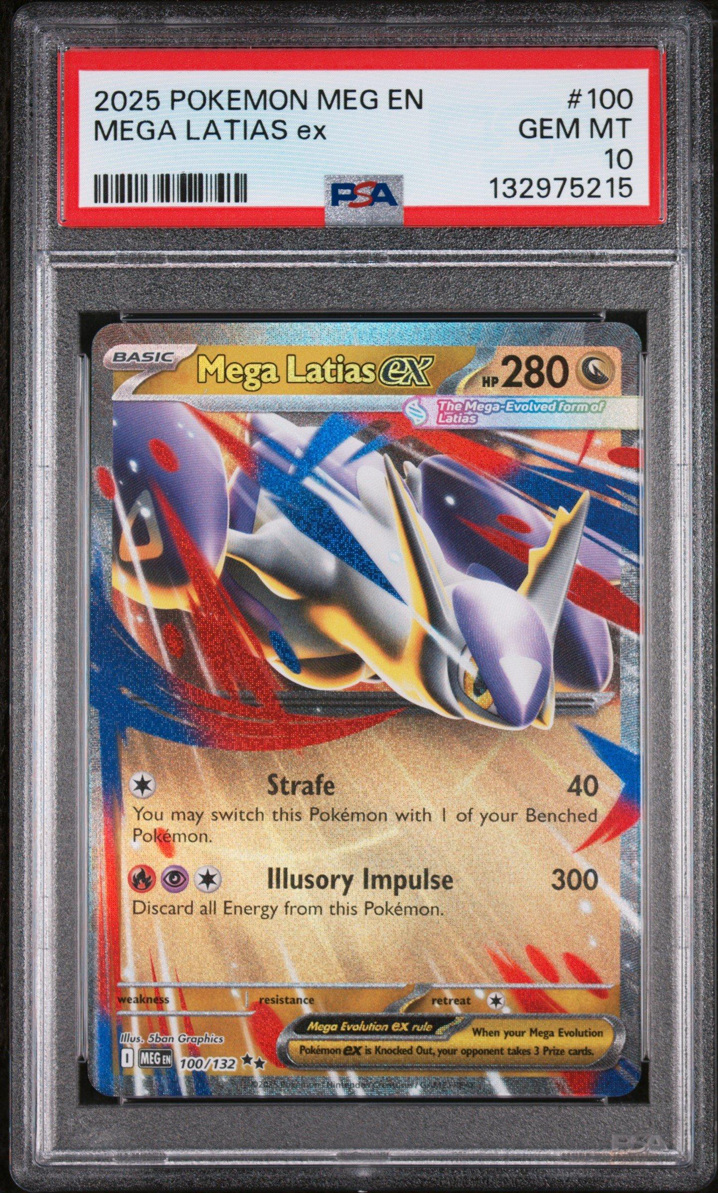 2025 Pokemon Meg En-mega Evolution 100 Mega Latias Ex PSA 10