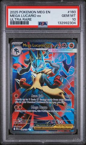 2025 Pokemon Meg En-mega Evolution 160 Mega Lucario Ex Ultra Rare